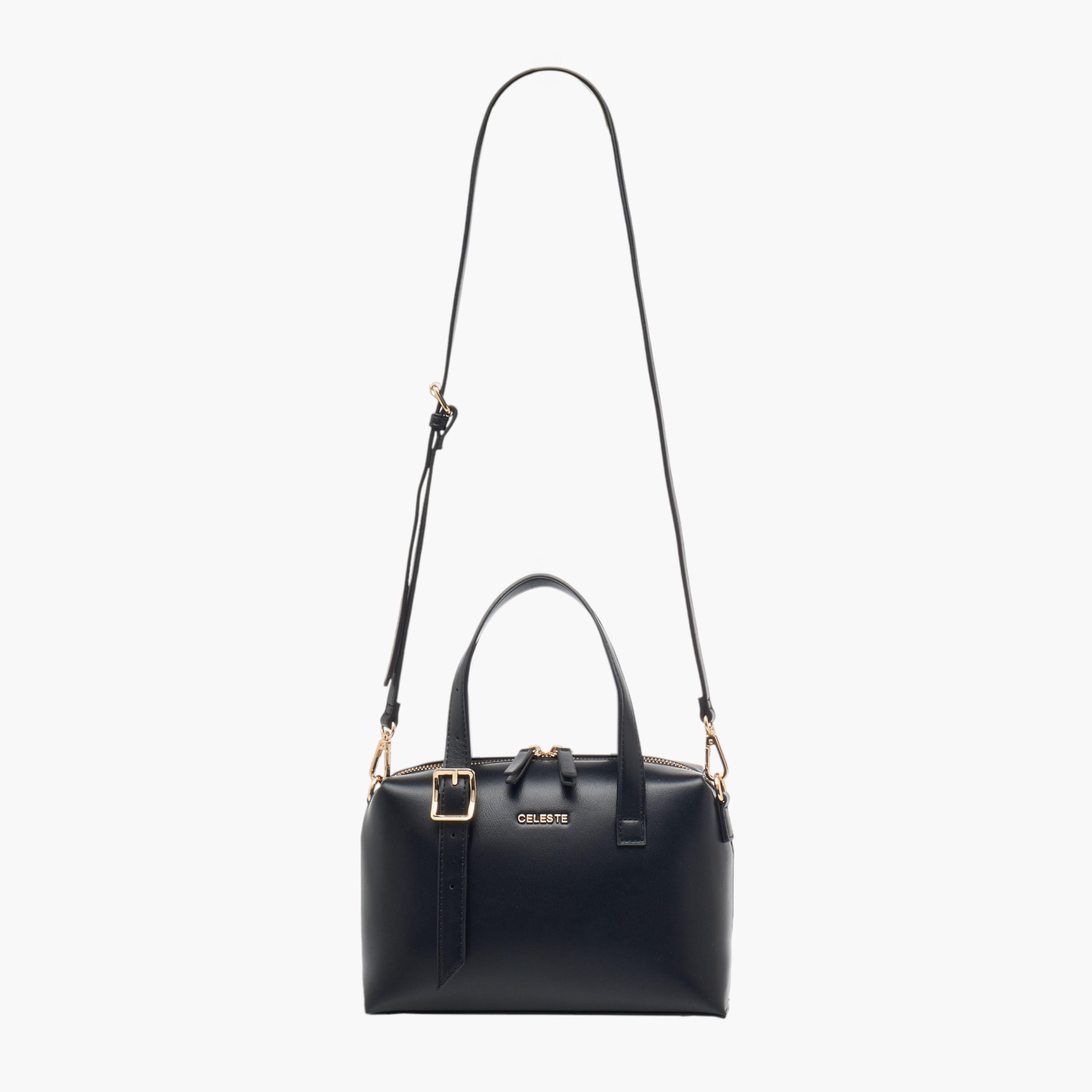 Celeste Solid Tote Bag with Zip Closure and Adjustable Strap-women-bagsandwallets-handbags-image-3