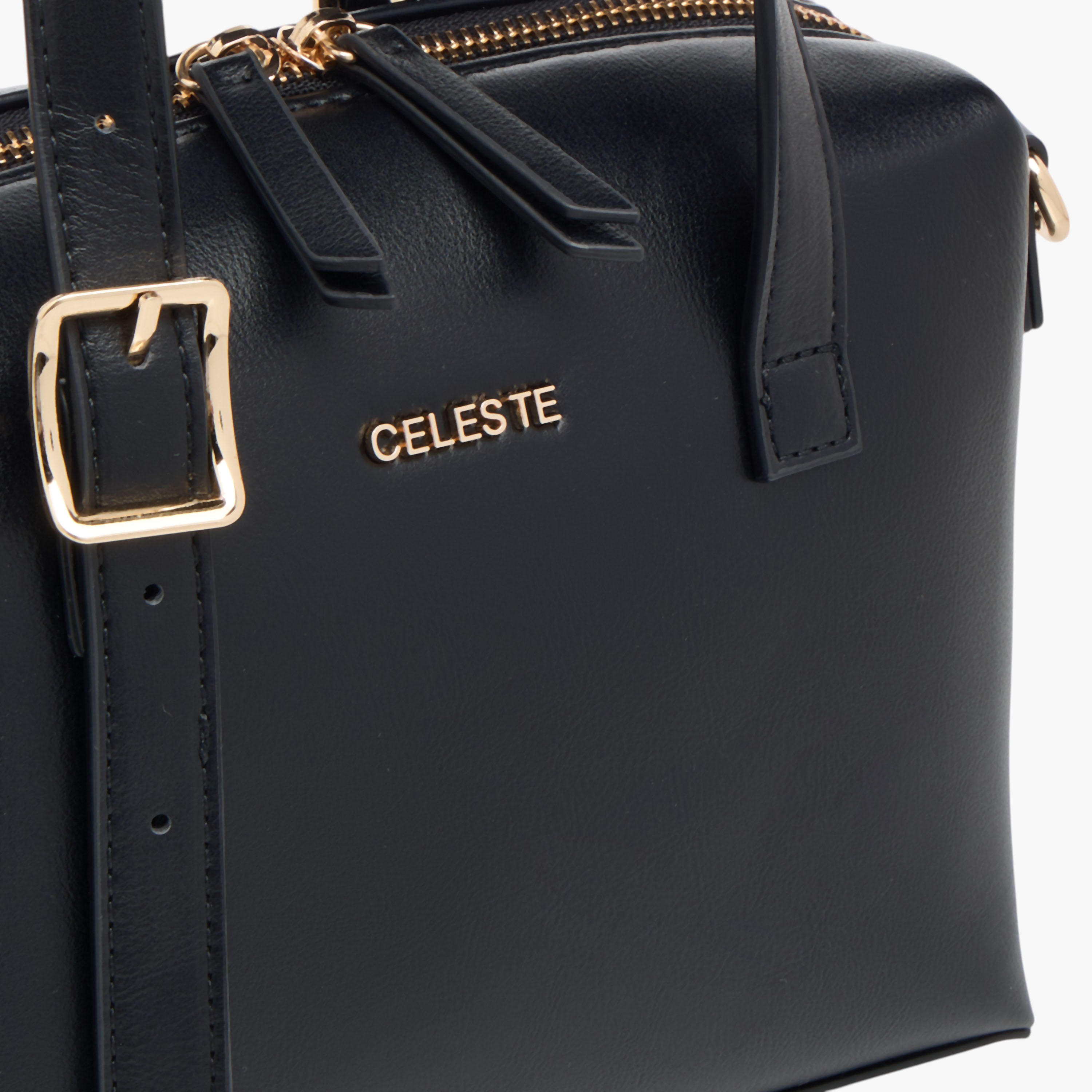 Celeste Solid Tote Bag with Zip Closure and Adjustable Strap-women-bagsandwallets-handbags-image-5