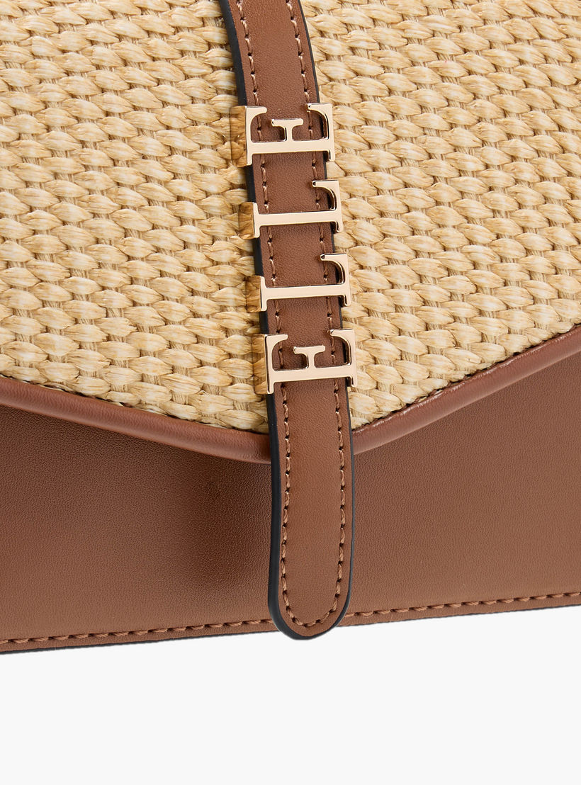 شنطة كروس بودي بارزة الملمس بحزام سلسلة وزر إغلاق من إيل-women-bagsandwallets-handbags-image-5
