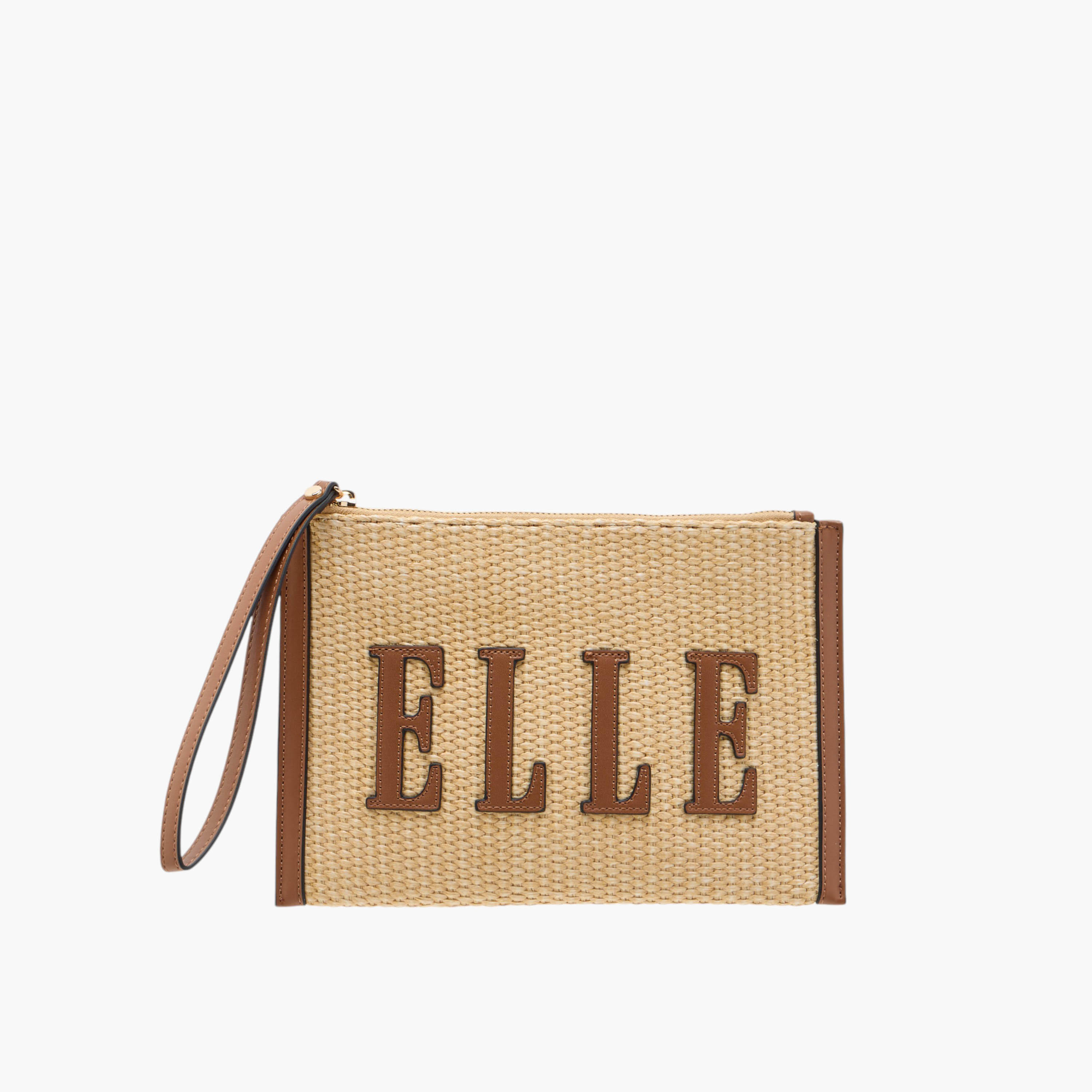 شنطة كلاتش بتفاصيل شعار وسحّاب وحلقة معصم من إيل-women-bagsandwallets-handbags-image-1