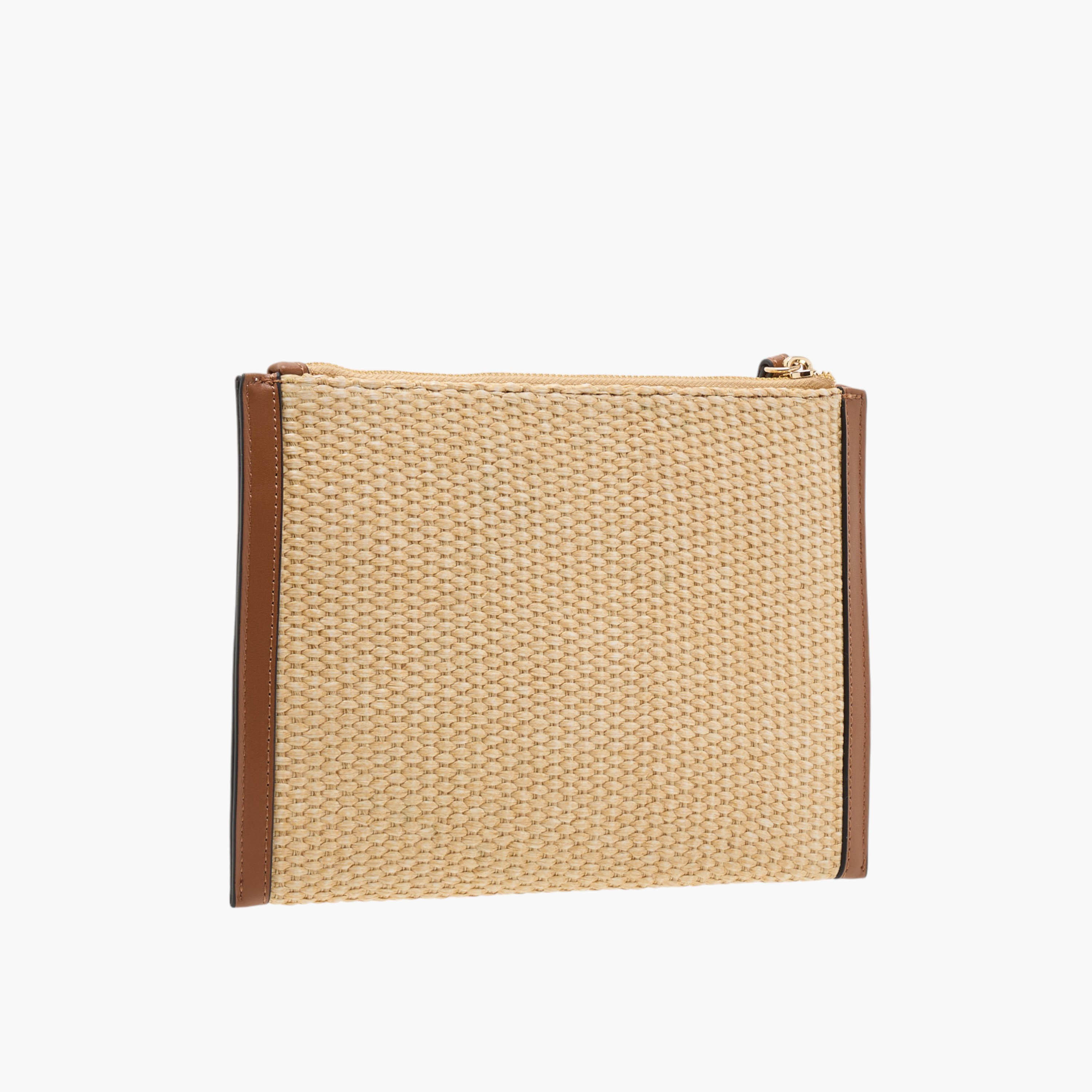 Elle Logo Detail Clutch with Zip Closure and Wrist Loop-women-bagsandwallets-handbags-image-3
