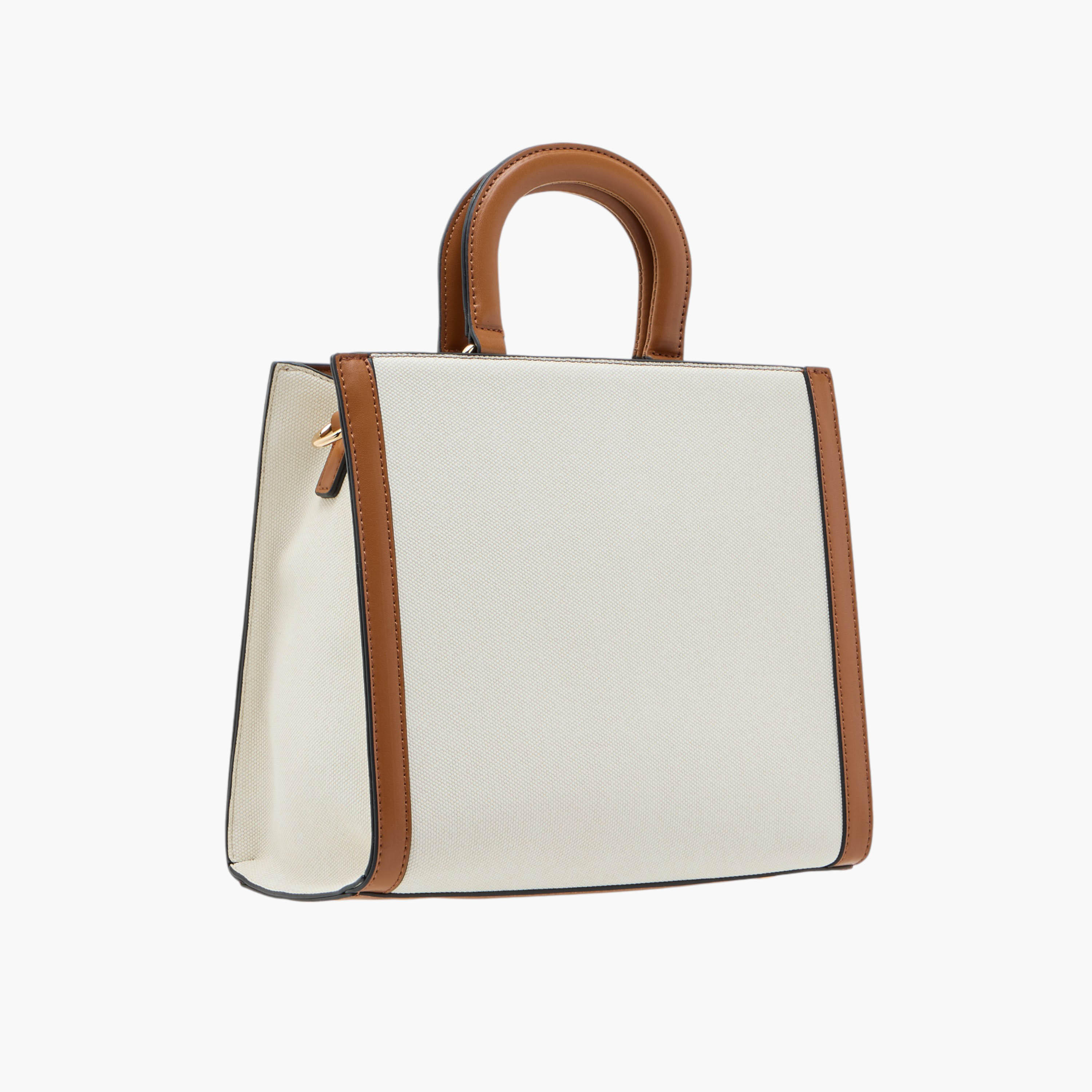 Elle Logo Detail Tote Bag with Double Handle and Zip Closure-women-bagsandwallets-handbags-image-5