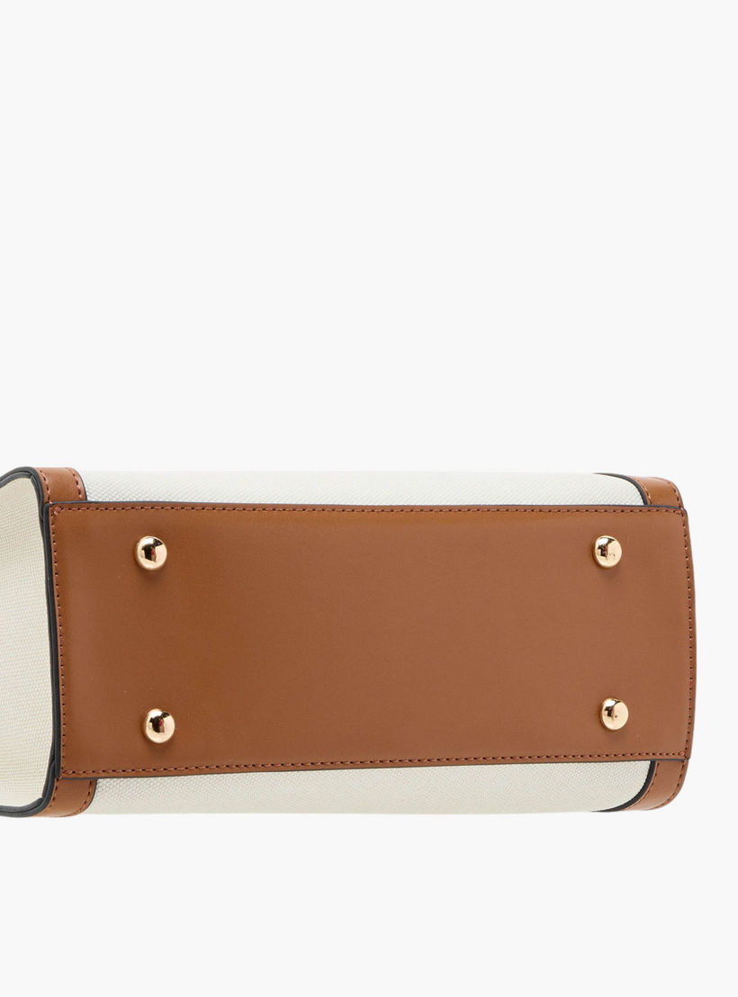 Elle Logo Detail Tote Bag with Double Handle and Zip Closure-women-bagsandwallets-handbags-image-8