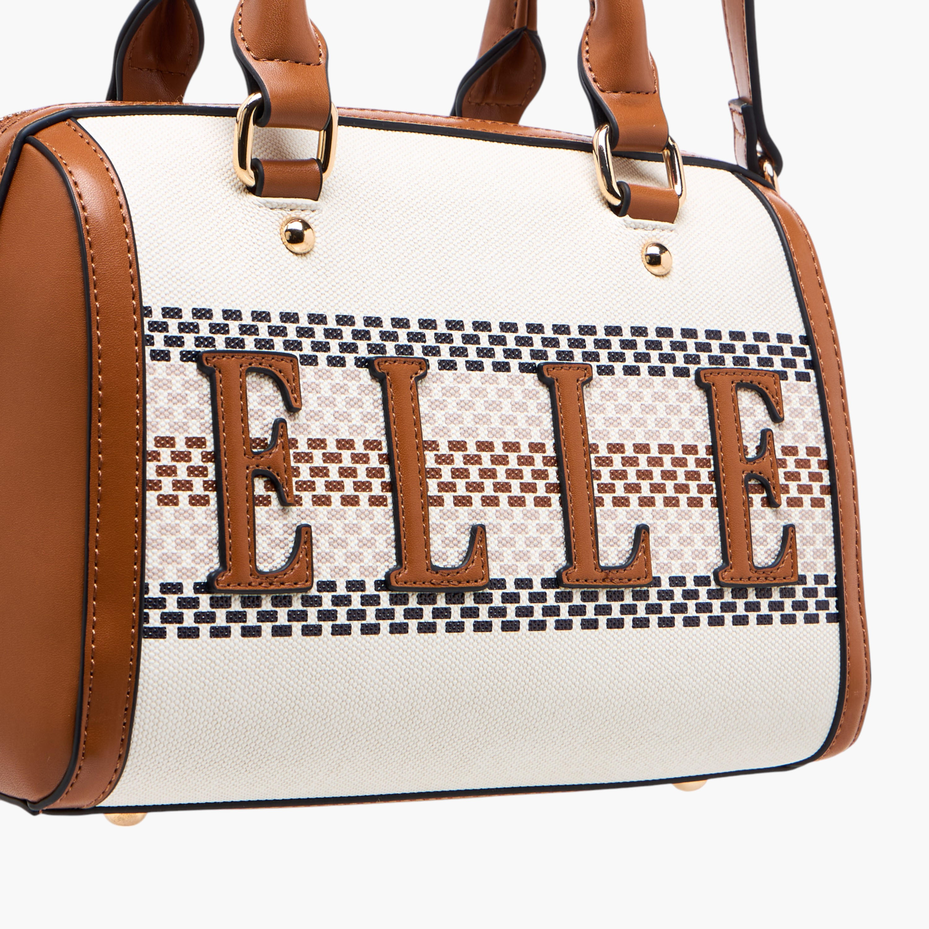 شنطة توتي بسحاب إغلاق ومقابض مزدوجة وتفاصيل الشعار من إيل-women-bagsandwallets-handbags-image-5