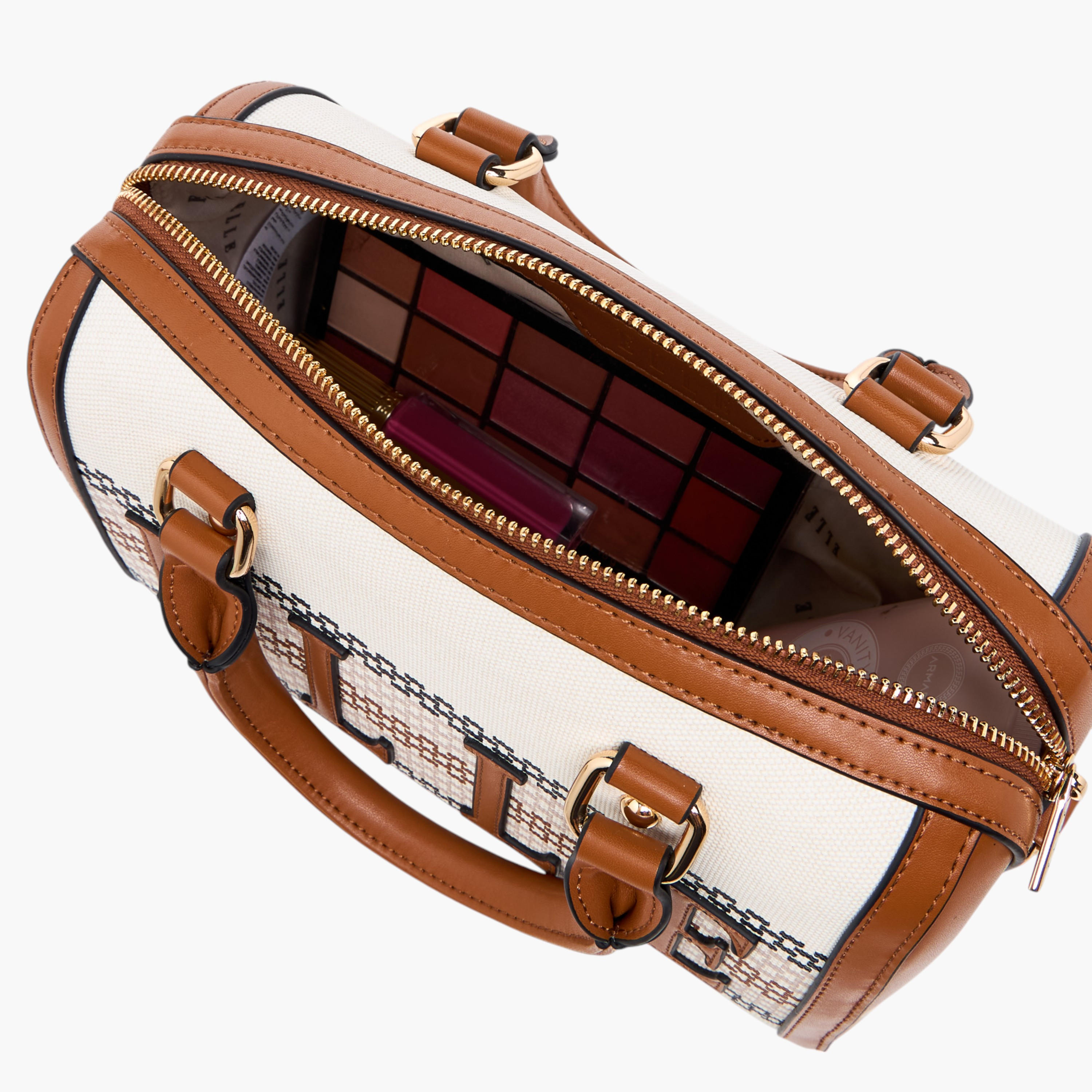 شنطة توتي بسحاب إغلاق ومقابض مزدوجة وتفاصيل الشعار من إيل-women-bagsandwallets-handbags-image-8