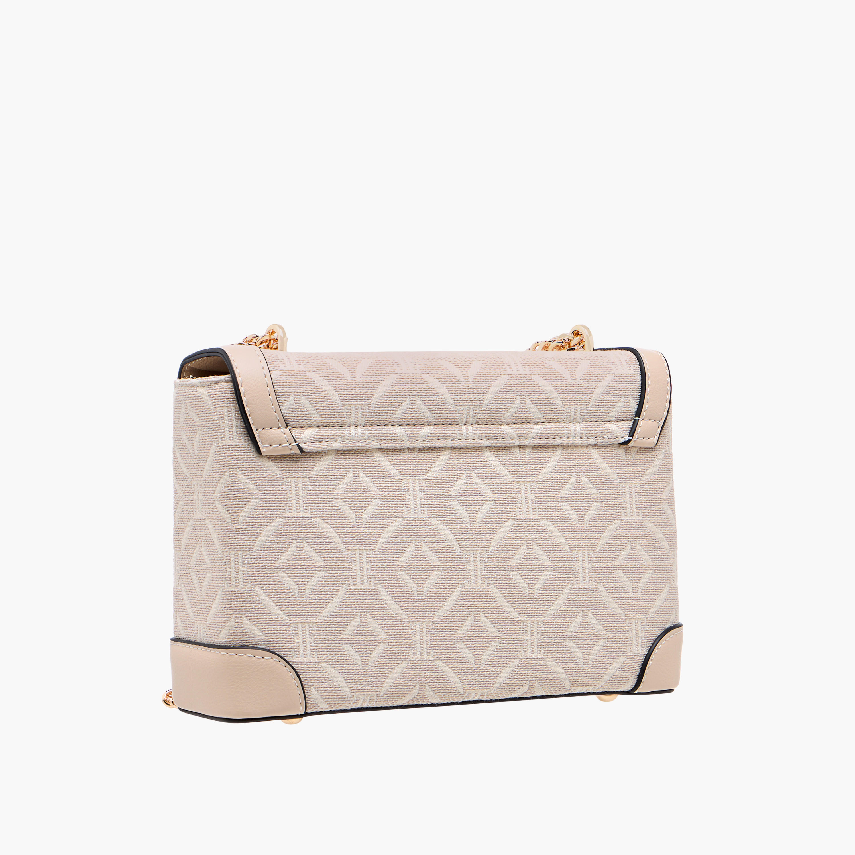 Elle Logo Textured Crossbody Bag with Twist Lock Closure-women-bagsandwallets-handbags-image-4