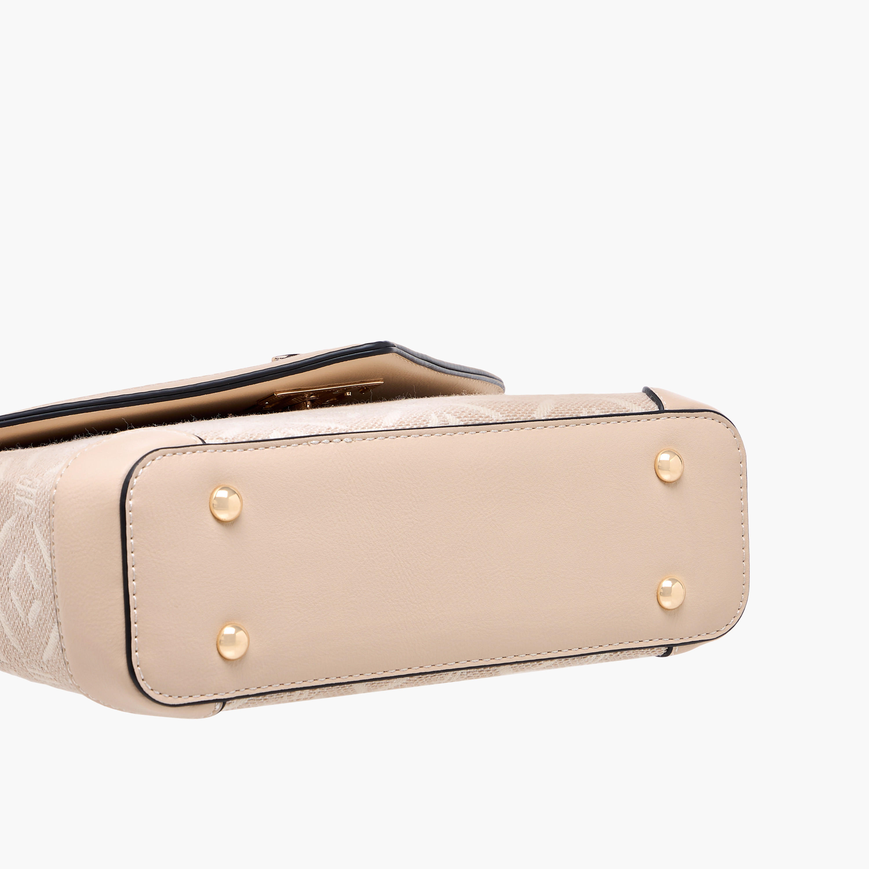 Elle Logo Textured Crossbody Bag with Twist Lock Closure-women-bagsandwallets-handbags-image-7