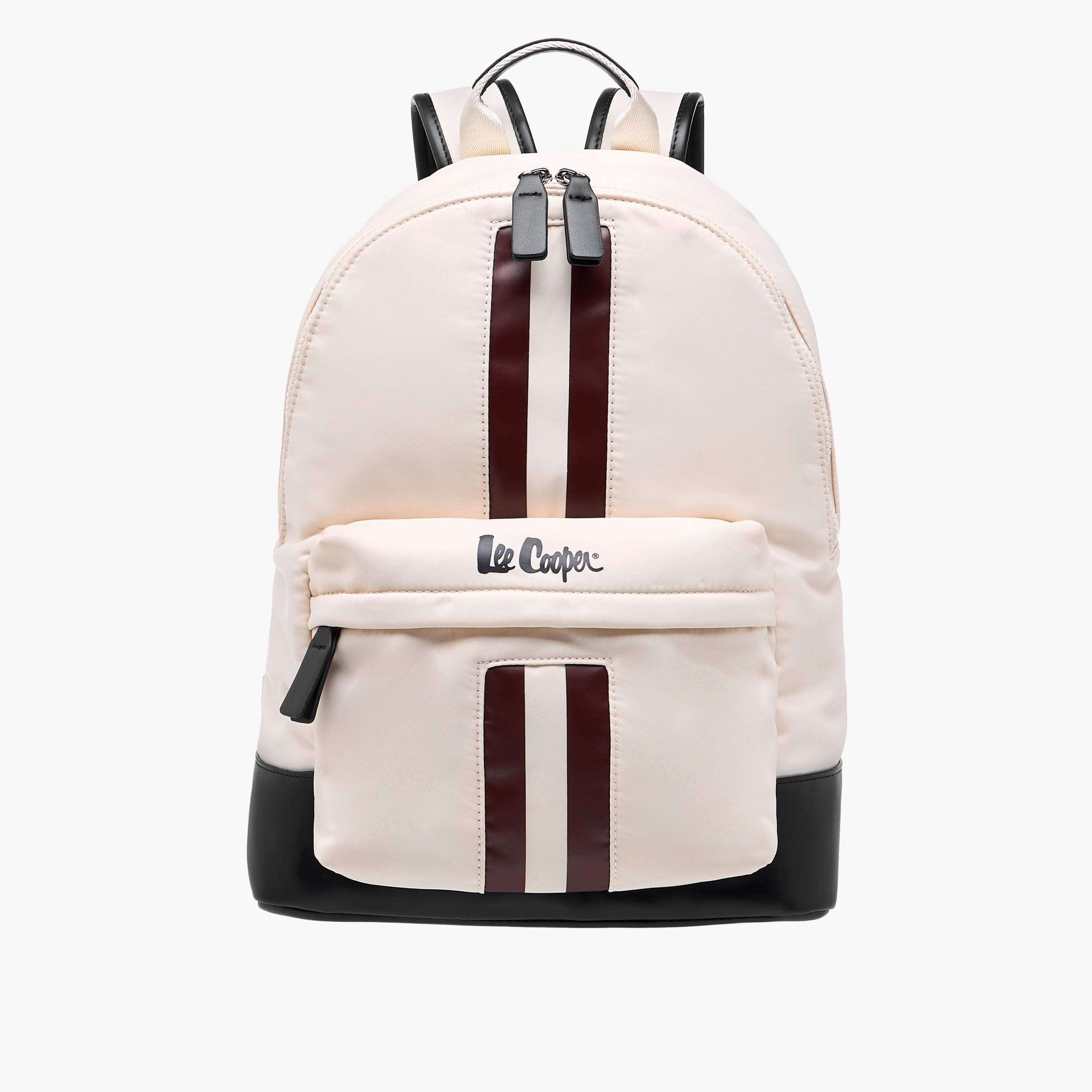 Lee Cooper Panelled Backpack with Zip Closure and Adjustable Strap - 29x15x40 cm-men-bags-image-1