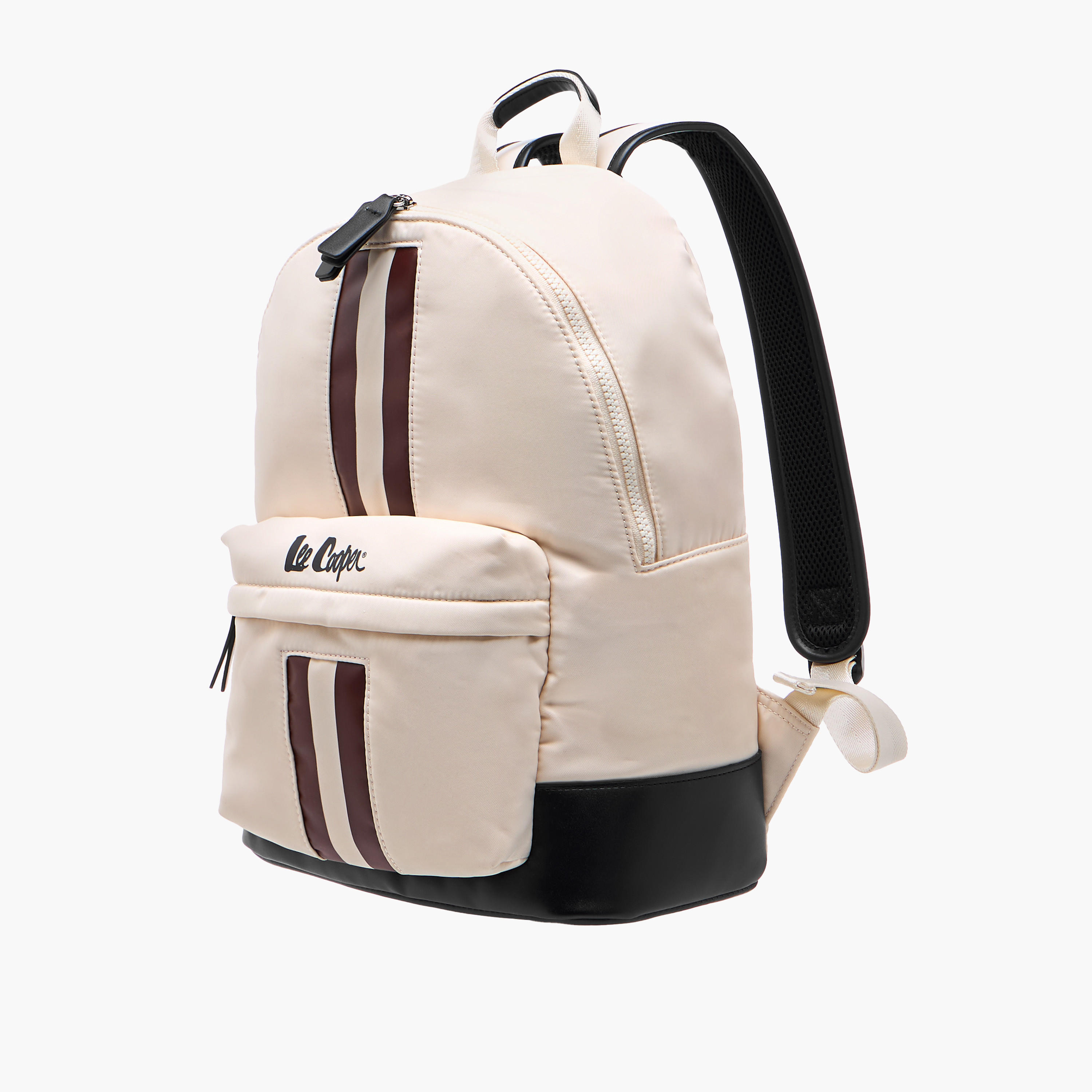 Lee Cooper Panelled Backpack with Zip Closure and Adjustable Strap - 29x15x40 cm-men-bags-image-2