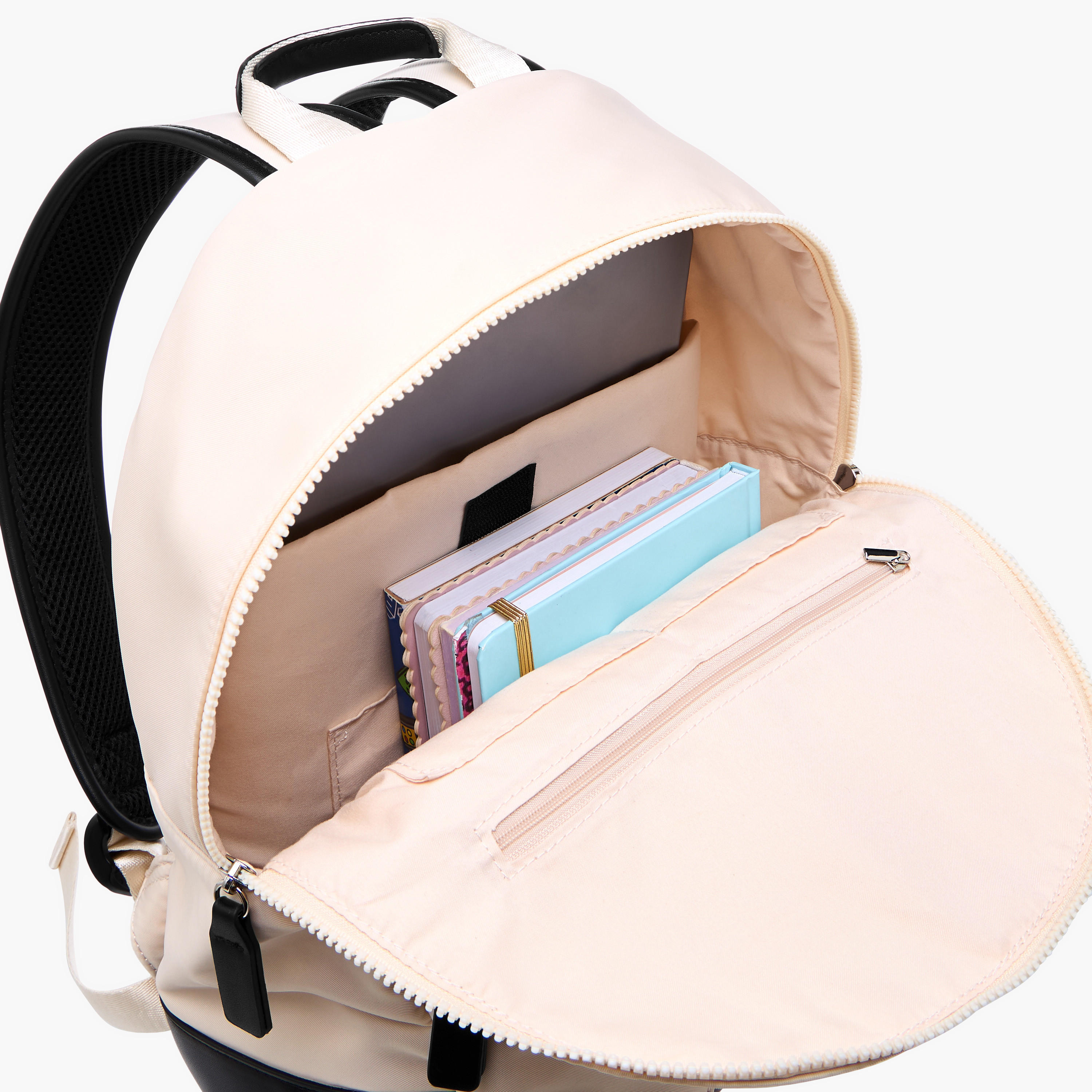 Lee Cooper Panelled Backpack with Zip Closure and Adjustable Strap - 29x15x40 cm-men-bags-image-6