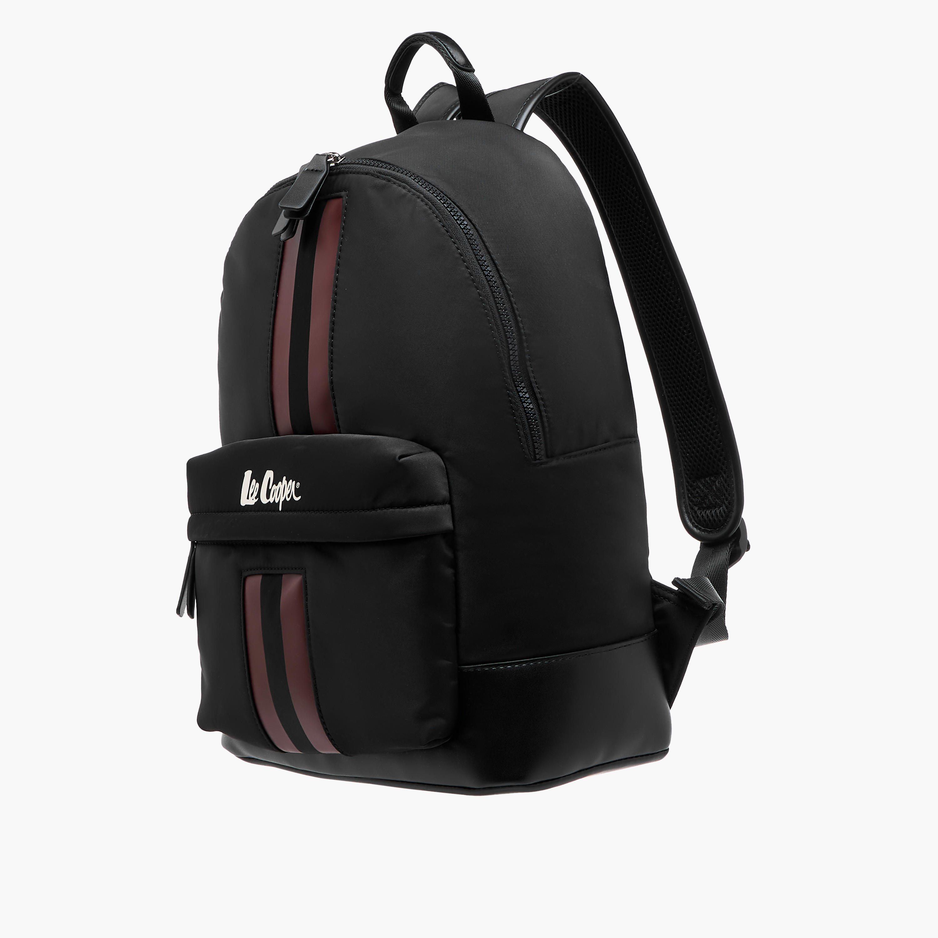 Lee Cooper Panelled Backpack with Zip Closure and Adjustable Strap - 29x15x40 cm-men-bags-image-2
