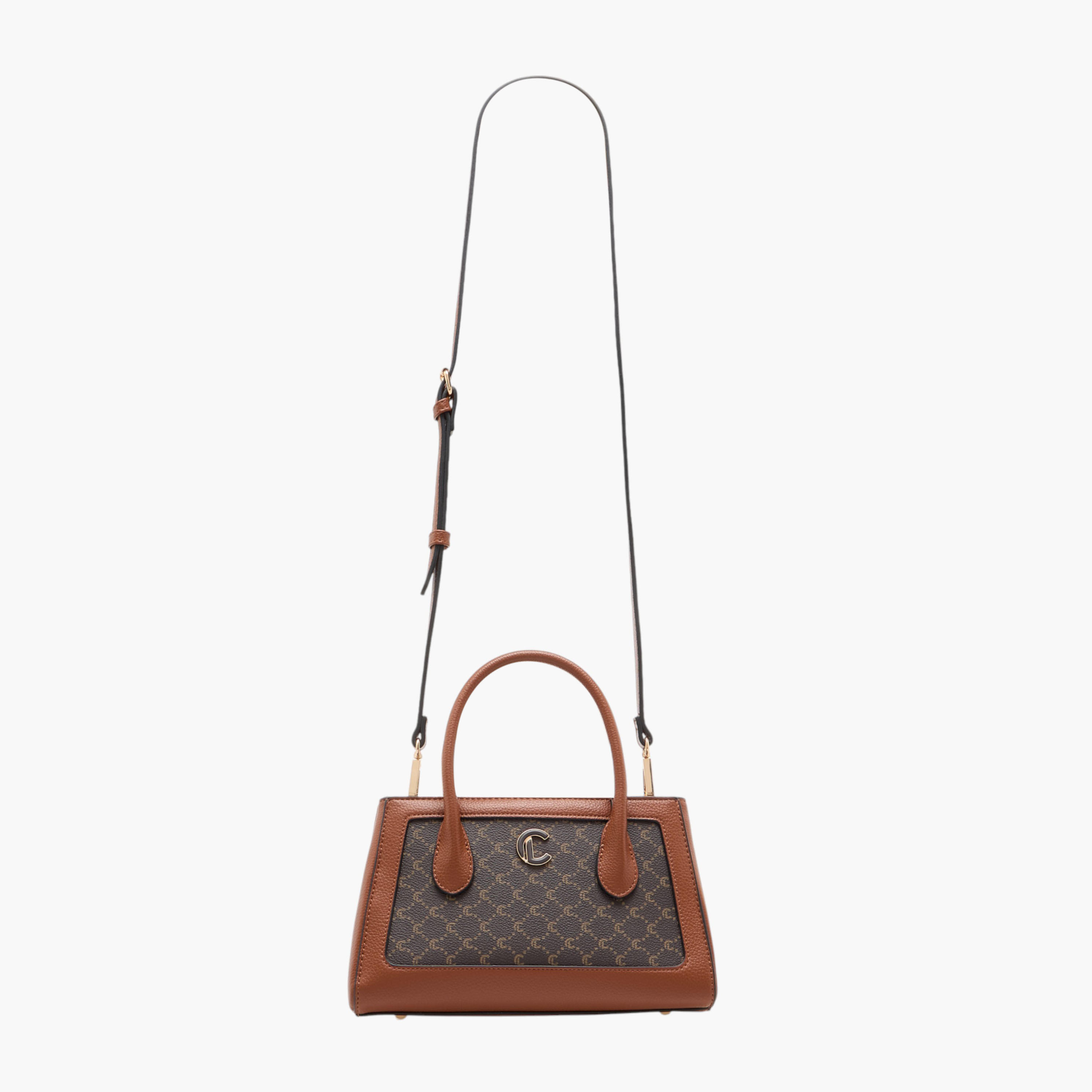Le Confort Monogram Print Tote Bag with Detachable Strap and Zip Closure-women-bagsandwallets-handbags-image-2