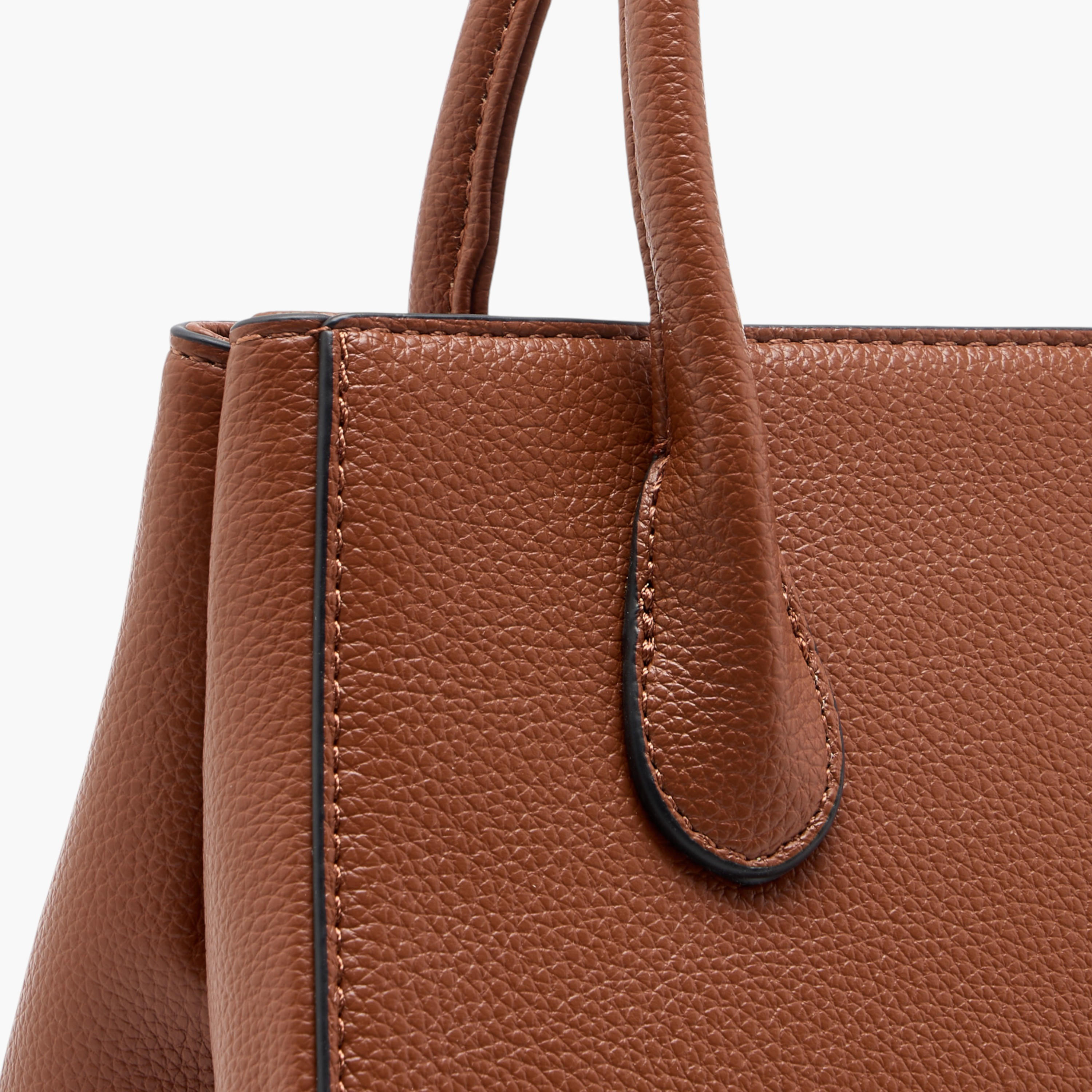 Le Confort Monogram Print Tote Bag with Detachable Strap and Zip Closure-women-bagsandwallets-handbags-image-5