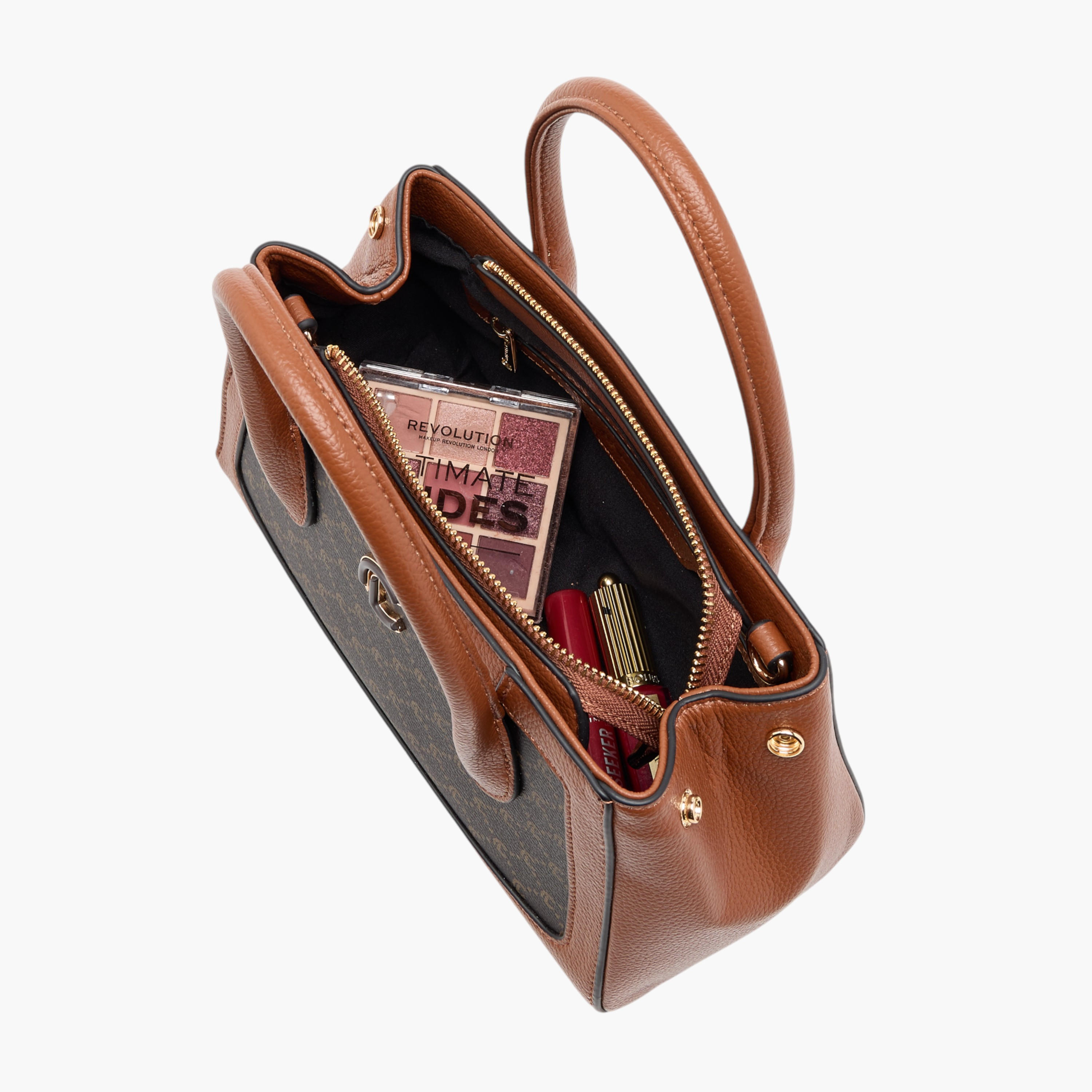 Le Confort Monogram Print Tote Bag with Detachable Strap and Zip Closure-women-bagsandwallets-handbags-image-7
