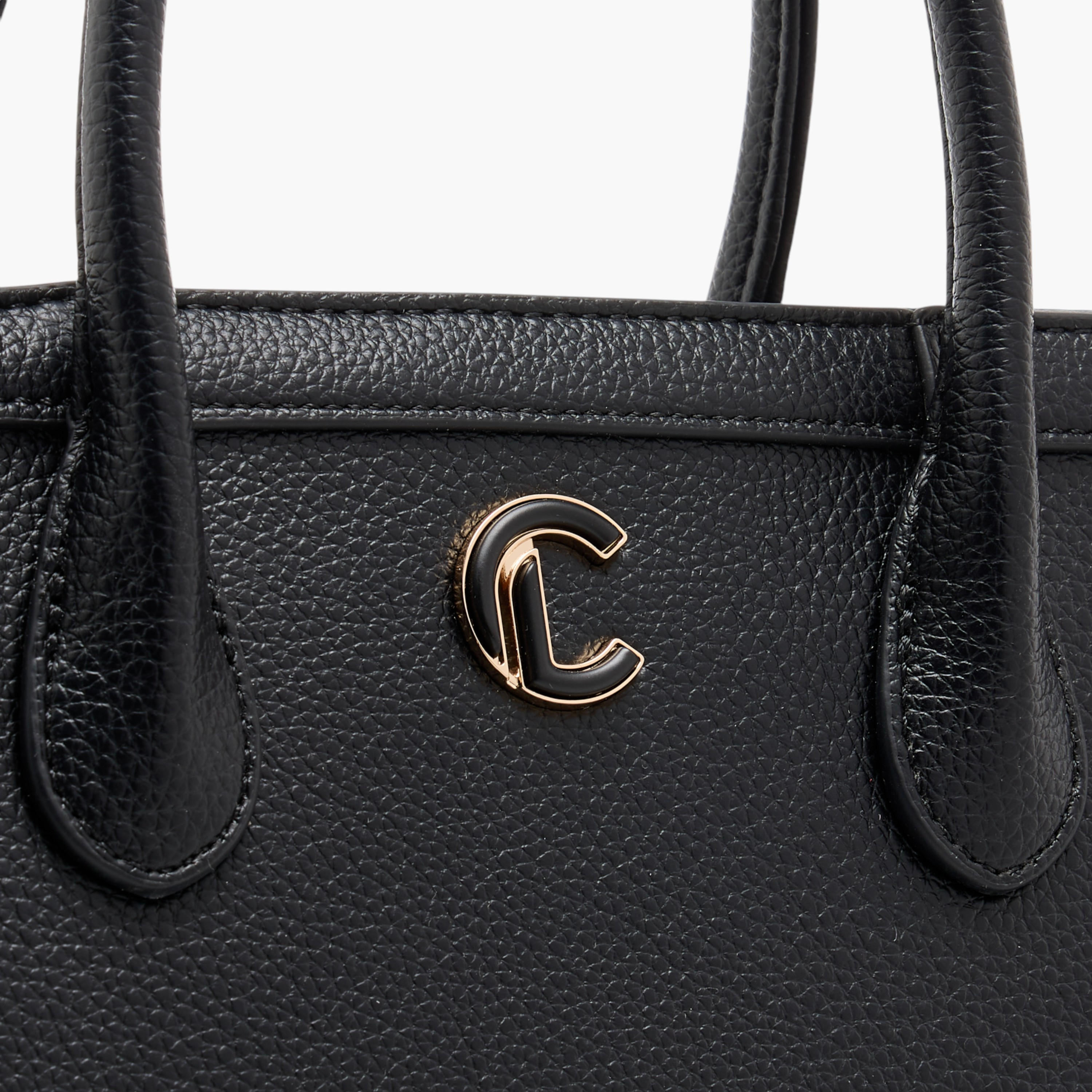 Le Confort Monogram Print Tote Bag with Detachable Strap and Zip Closure-women-bagsandwallets-handbags-image-4