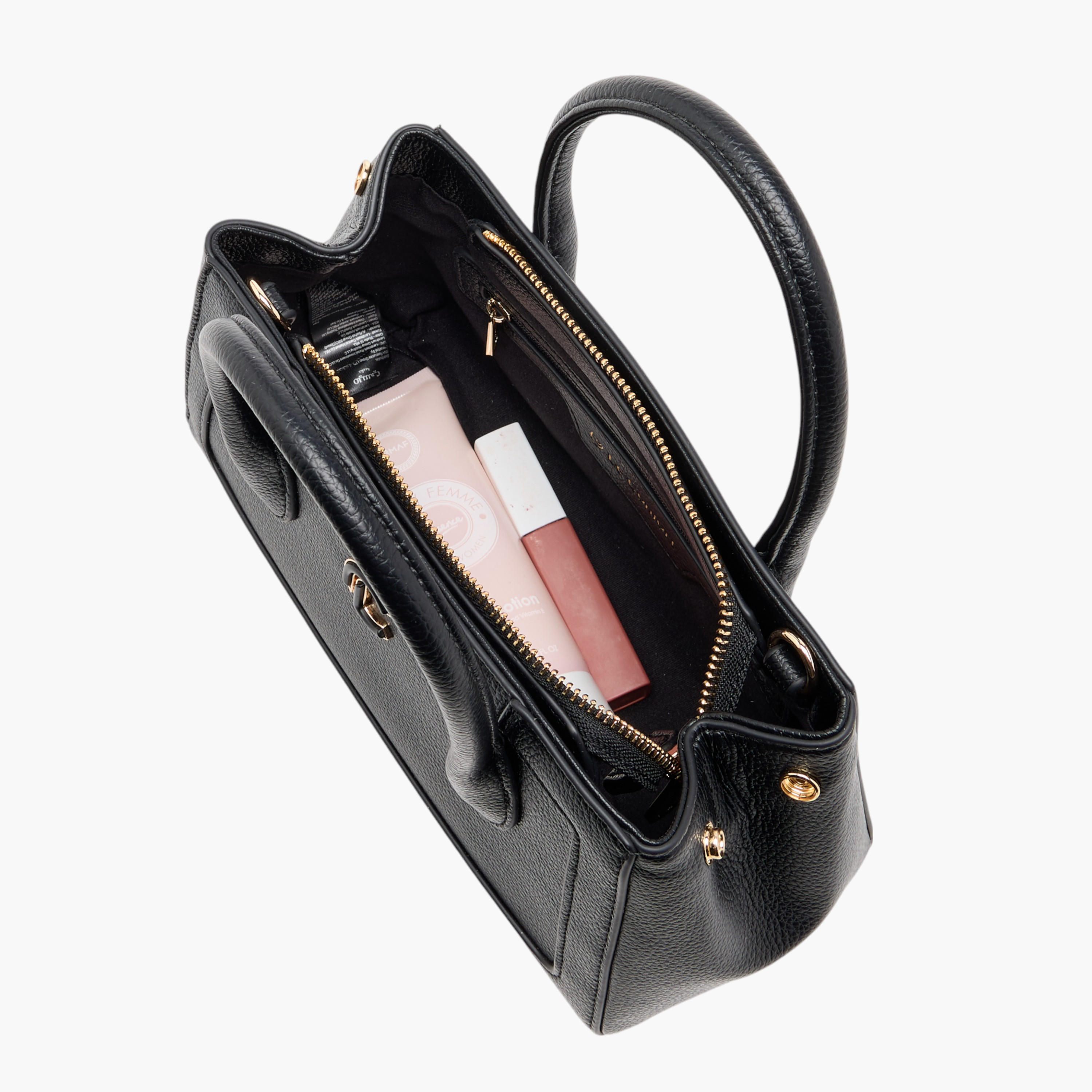 Le Confort Monogram Print Tote Bag with Detachable Strap and Zip Closure-women-bagsandwallets-handbags-image-7