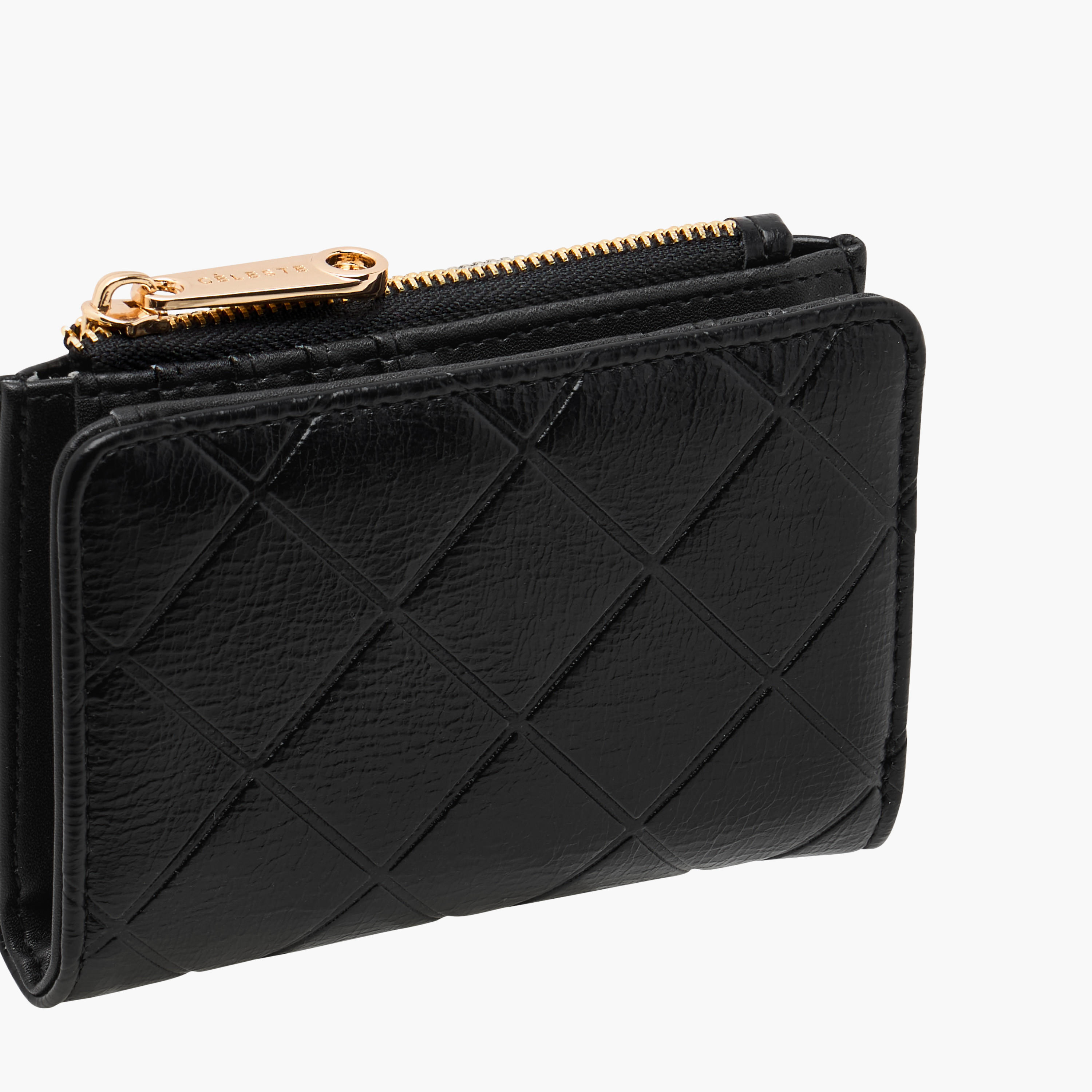 Celeste Quilted Bi-Fold Wallet with Zip Closure-women-bagsandwallets-wallets-image-3