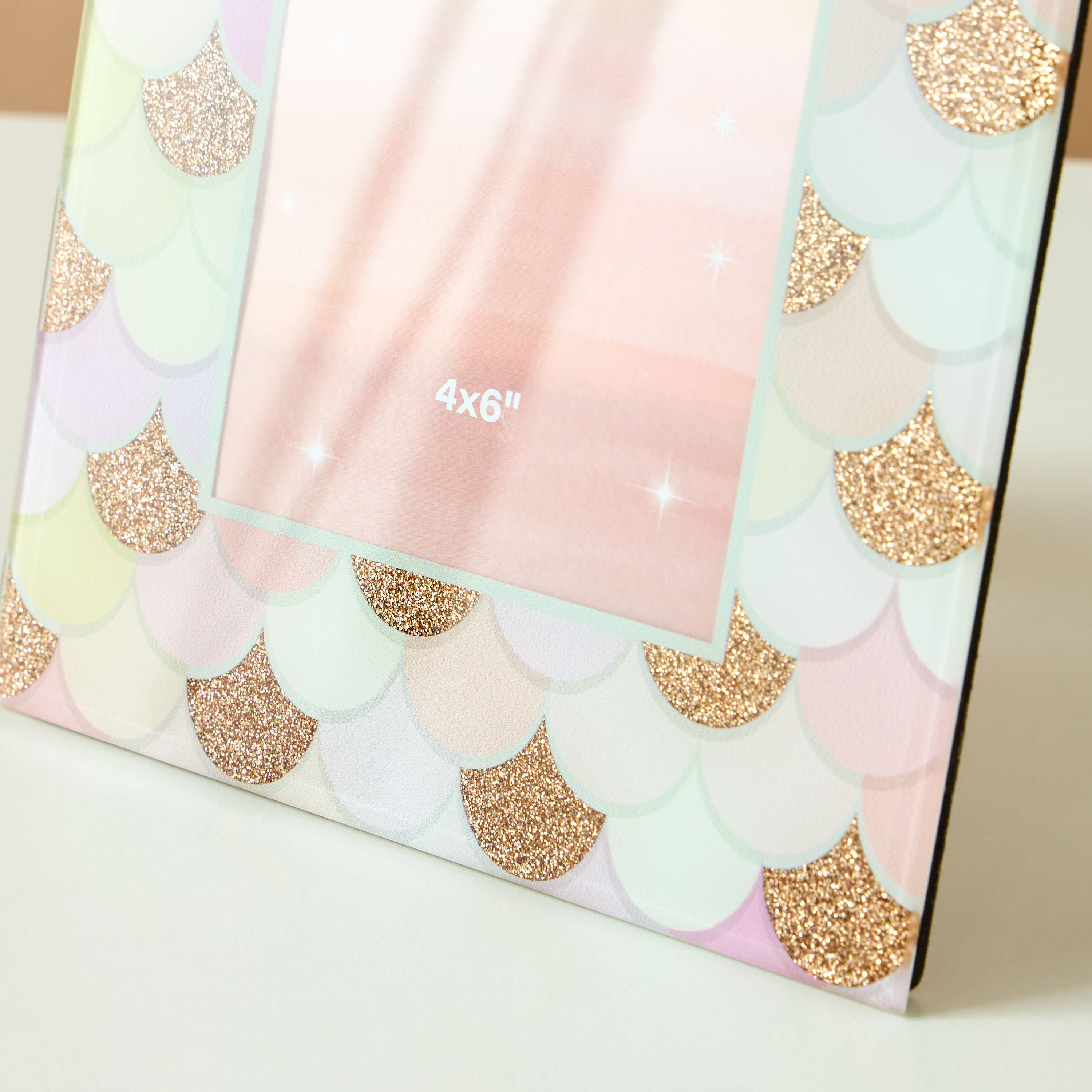برواز صورة زجاج بتصميم حورية البحر - 4x6 بوصة-household-walldecorandmirrors-photoframes-image-4