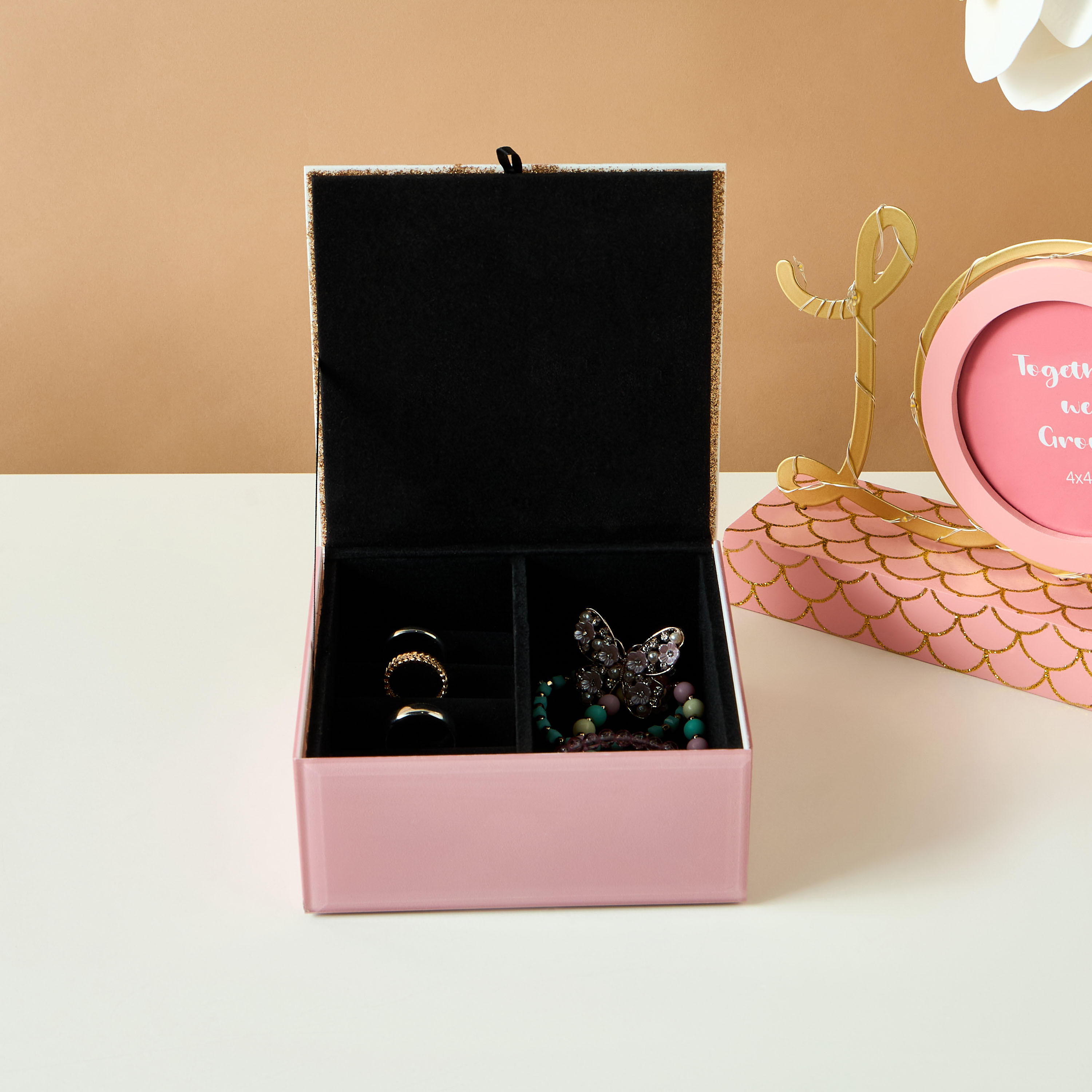 Mermaid Collection Glass Jewellery Box - 14x14x7 cms-women-watchesandjewellery-jewellery-storage-image-1