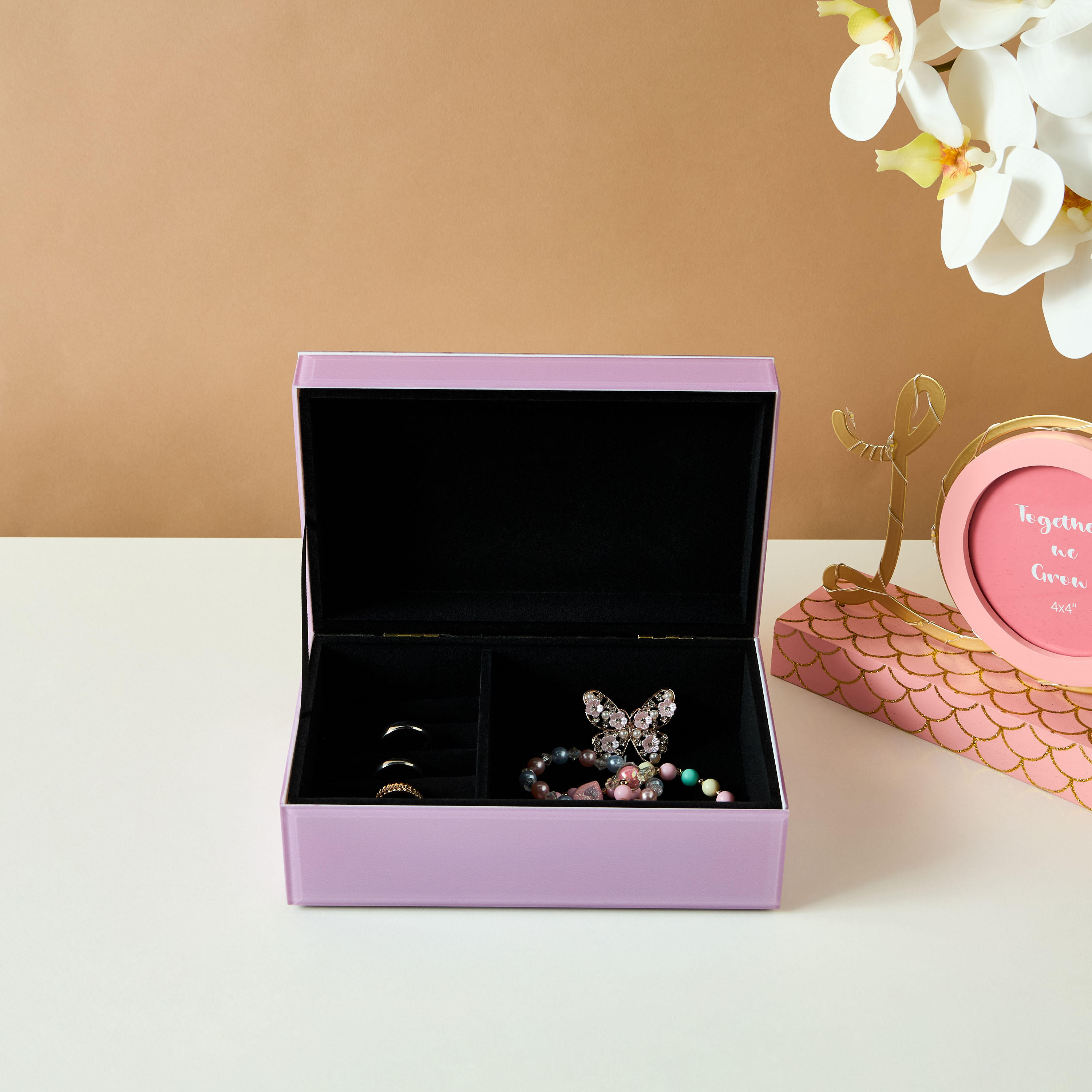 Mermaid Glass Jewellery Box - 20x13x8 cm-women-watchesandjewellery-jewellery-storage-image-1