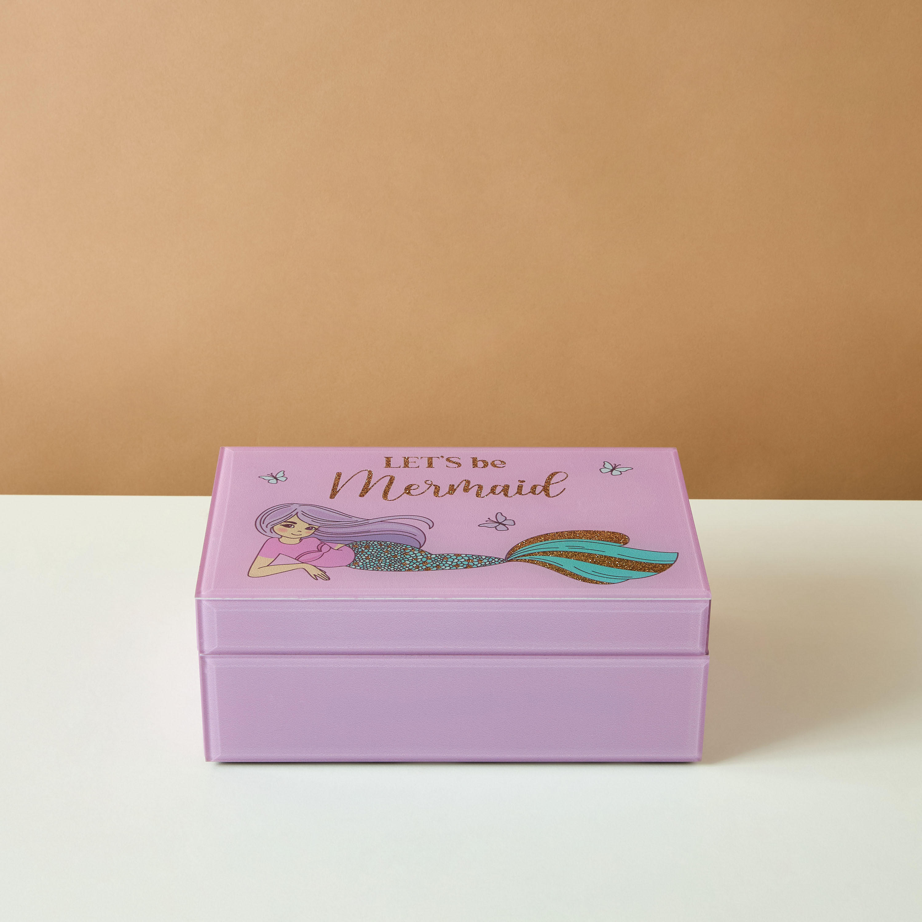 Mermaid Glass Jewellery Box - 20x13x8 cm-women-watchesandjewellery-jewellery-storage-image-2