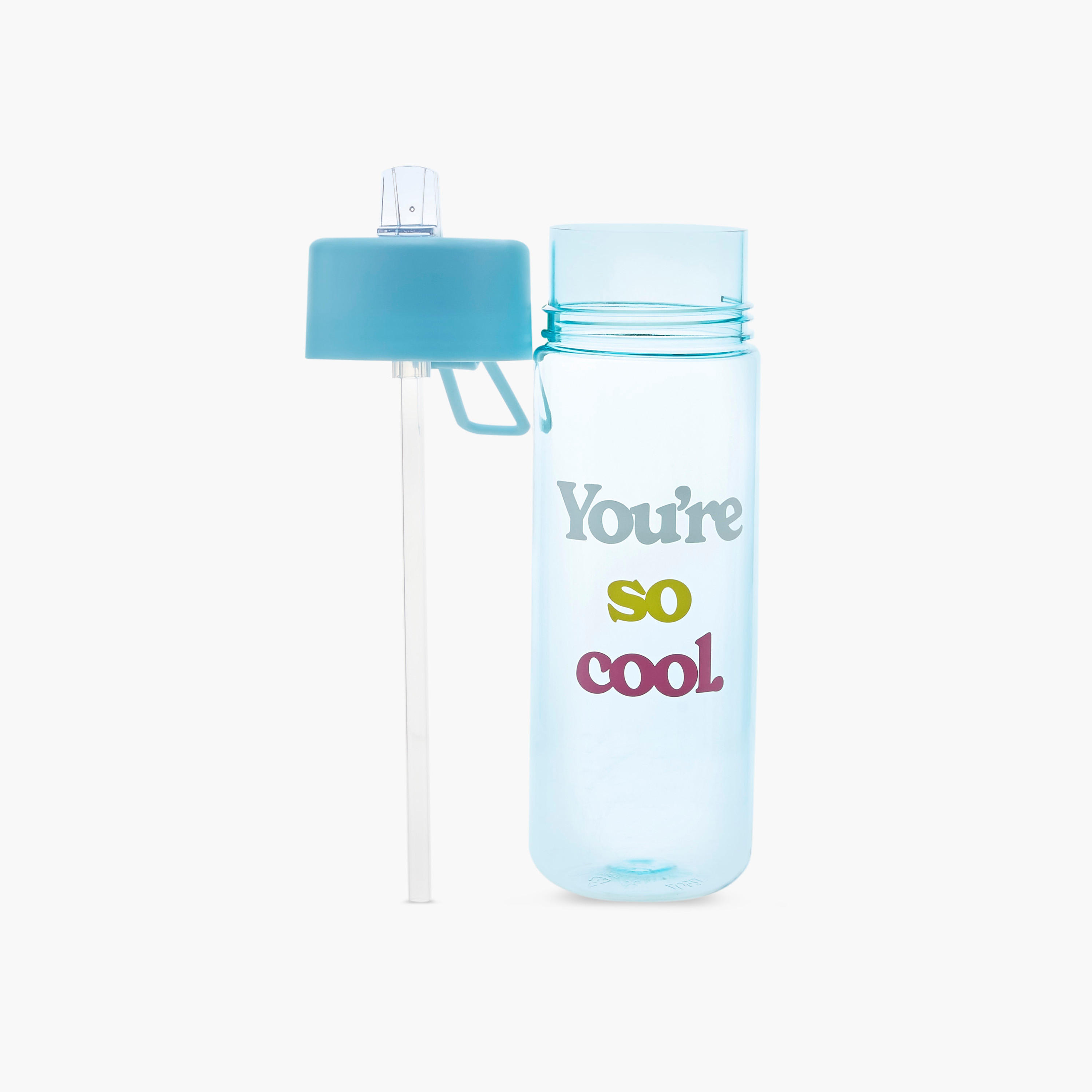 Slogan Print Tritan Sipper Water Bottle-school-waterbottles-image-2