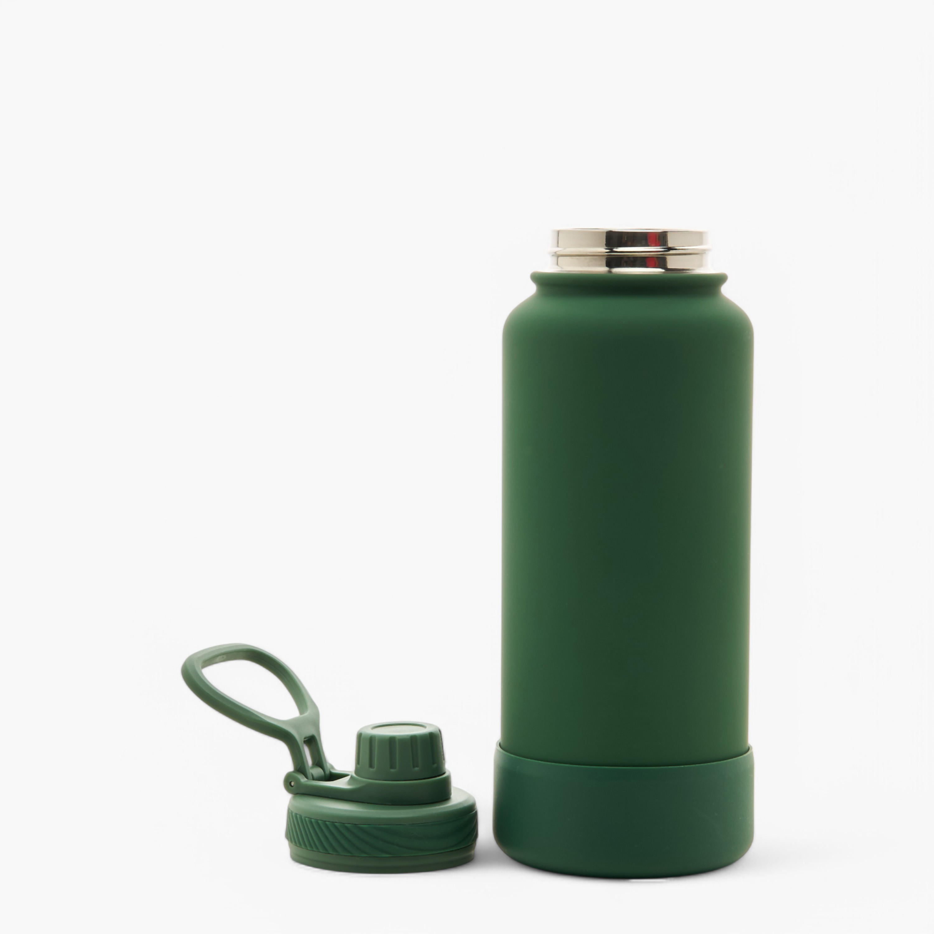 Solid Double Wall Stainless Steel Water Bottle with Handle - 1 L-school-waterbottles-image-2