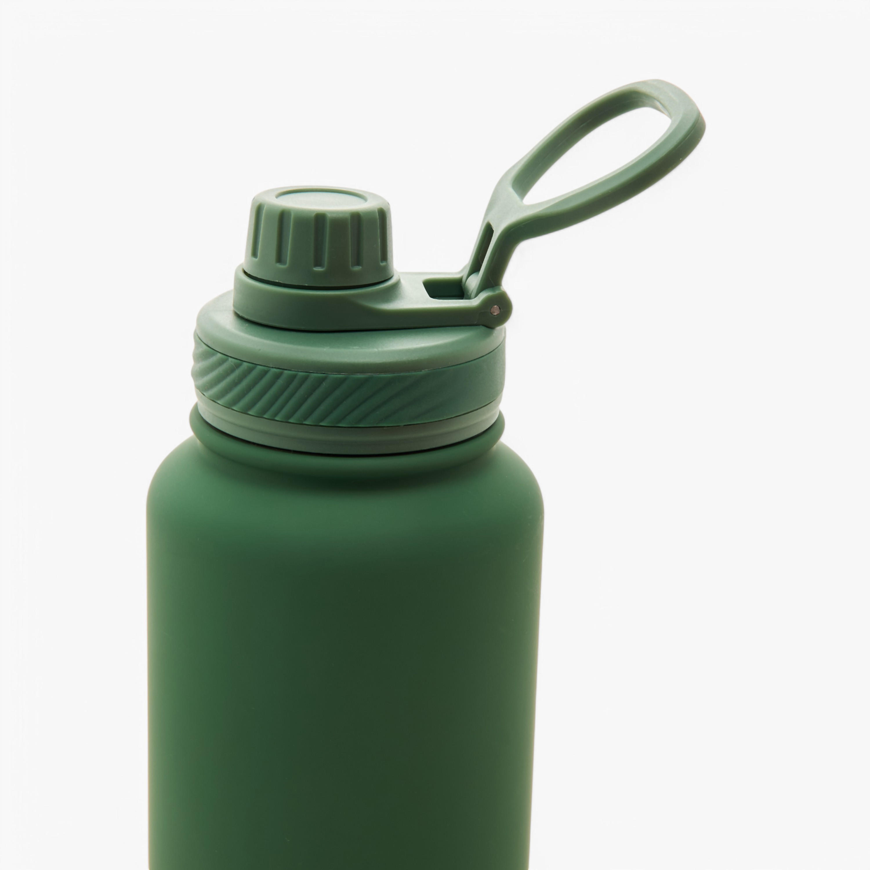 Solid Double Wall Stainless Steel Water Bottle with Handle - 1 L-school-waterbottles-image-3