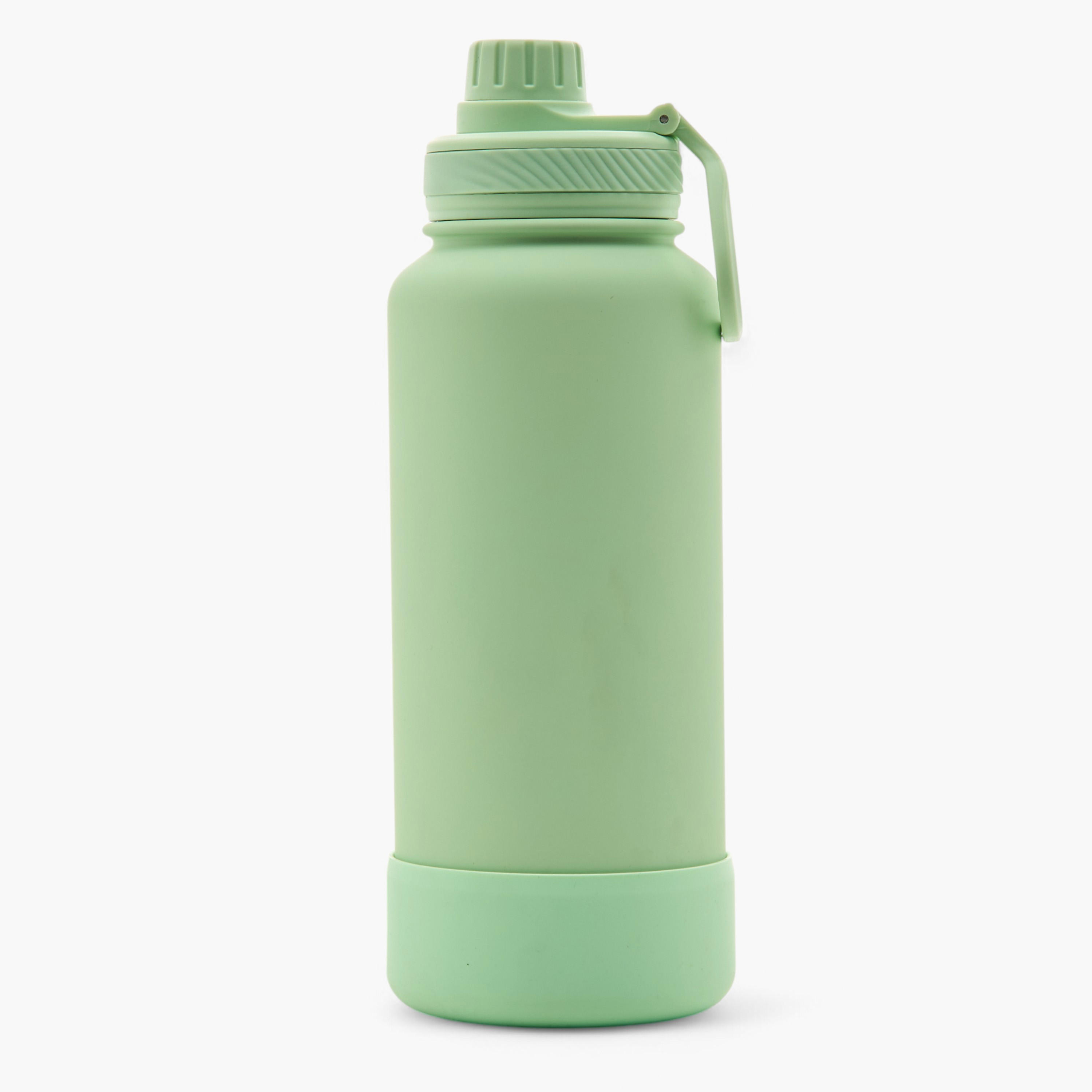 Solid Double Wall Stainless Steel Water Bottle with Handle - 1 L-school-waterbottles-image-1