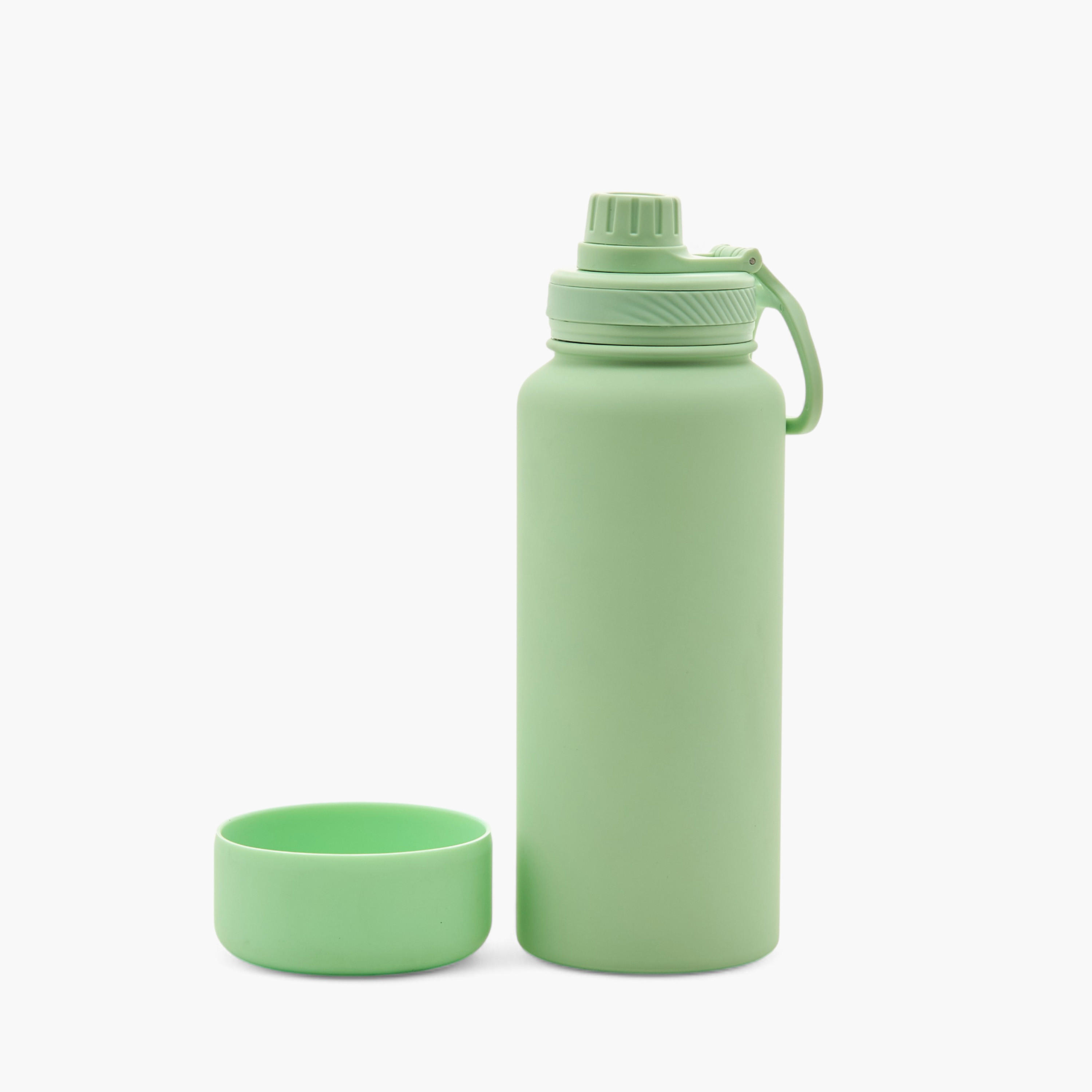 Solid Double Wall Stainless Steel Water Bottle with Handle - 1 L-school-waterbottles-image-2