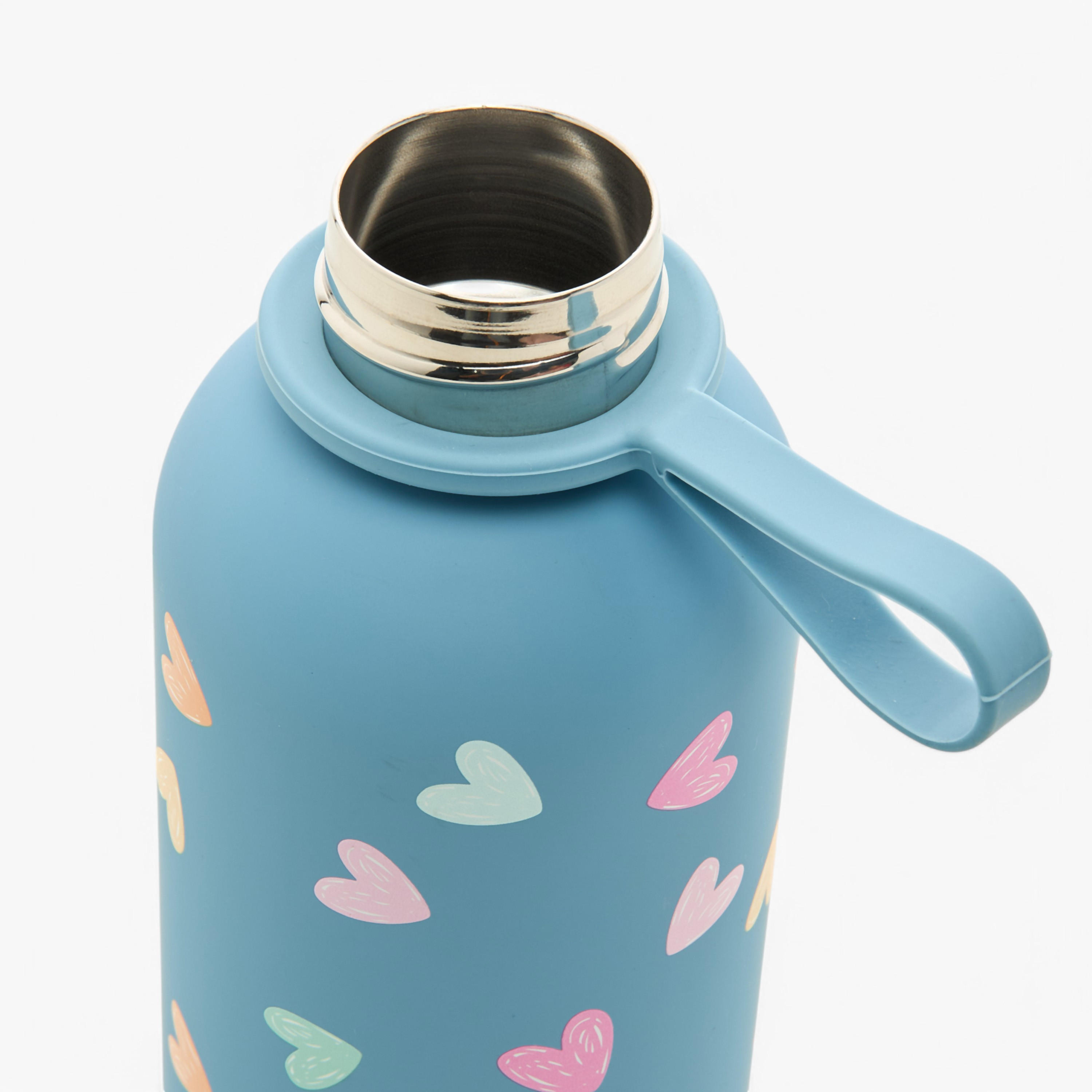 All-Over Heart Print Stainless Steel Water Bottle - 500 ml-school-waterbottles-image-5