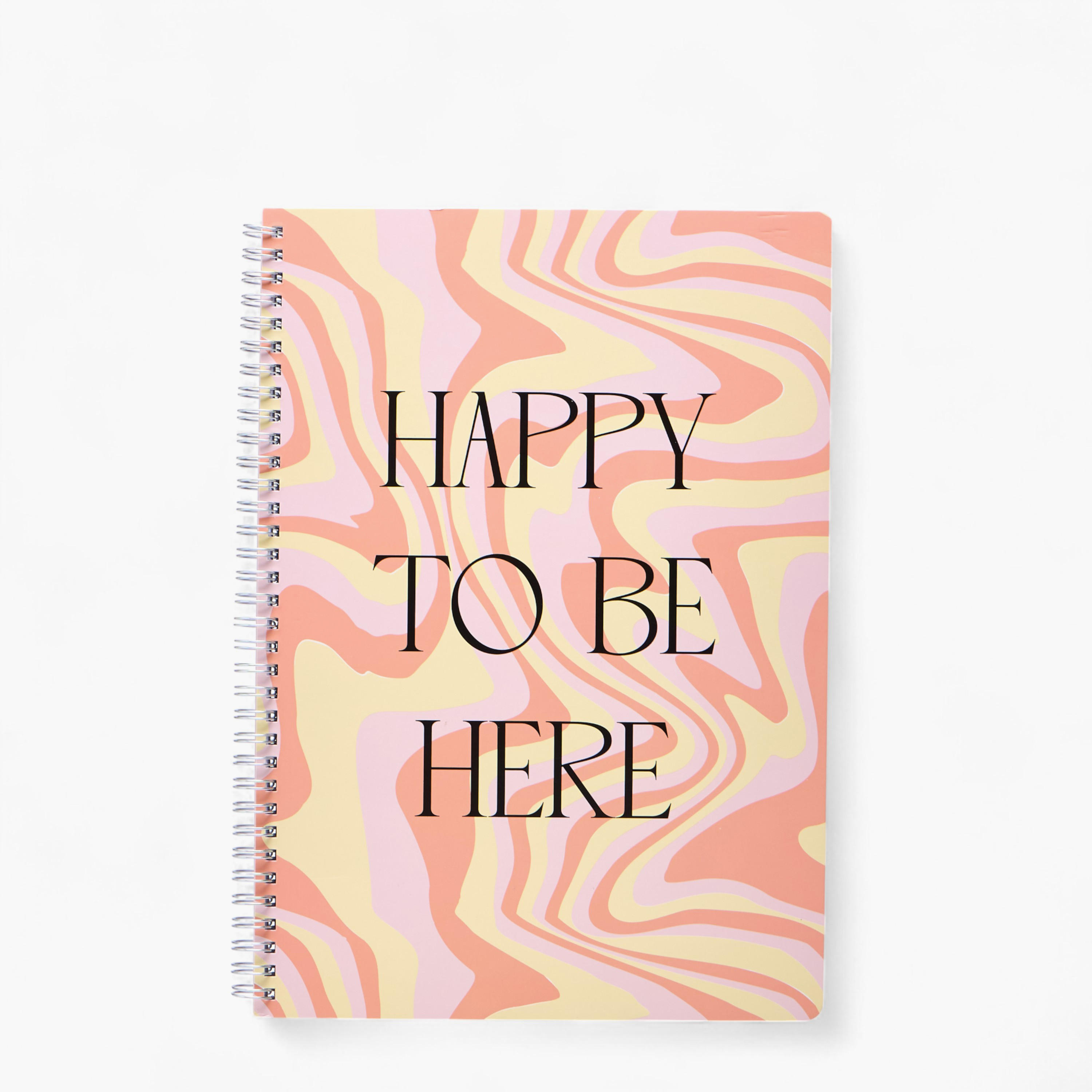Slogan Print 60-Sheet Ruled Sprial A4 Notebook-school-stationery-notebooks-image-1