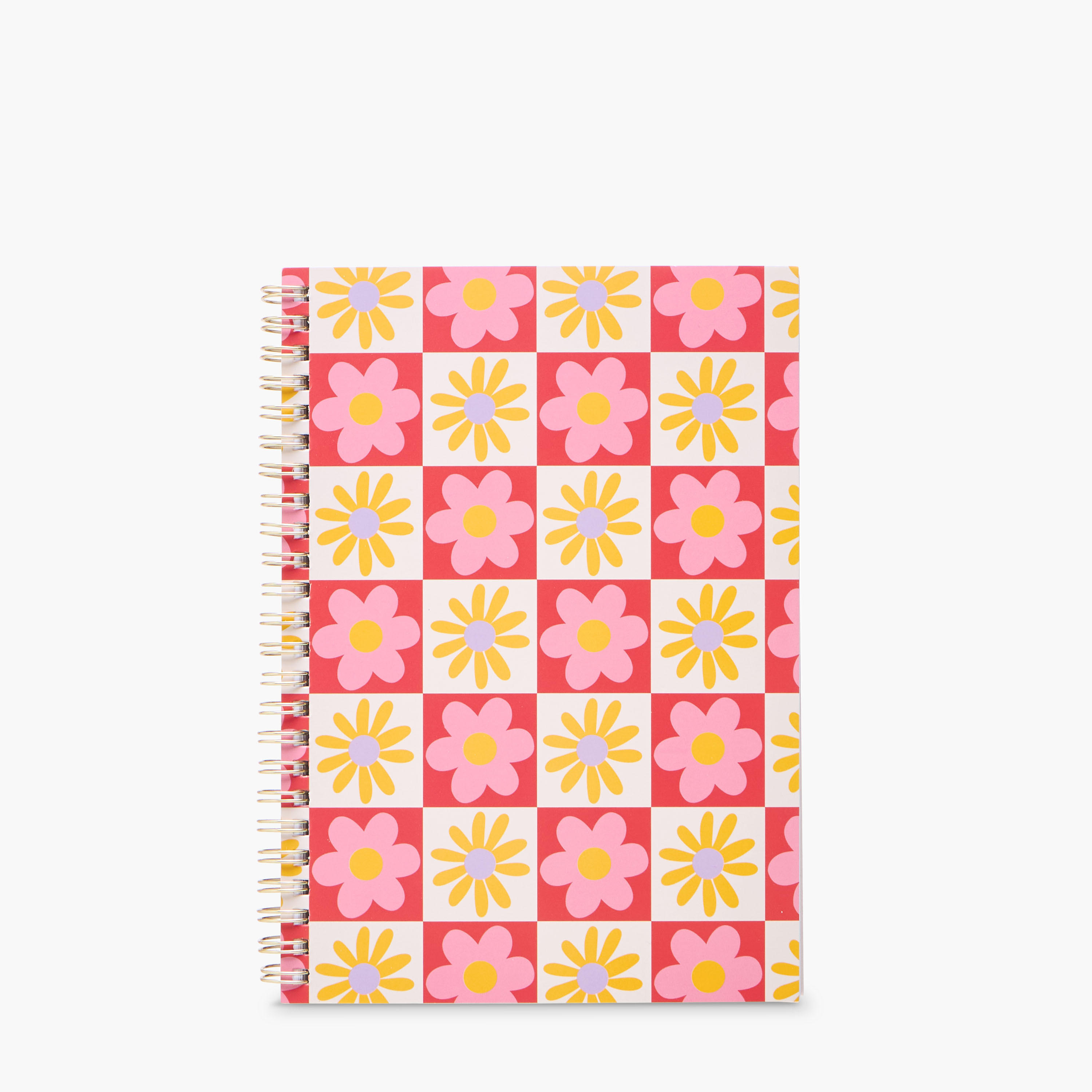 Floral Print A5 Ruled Spiral Notebook-school-stationery-notebooks-image-1