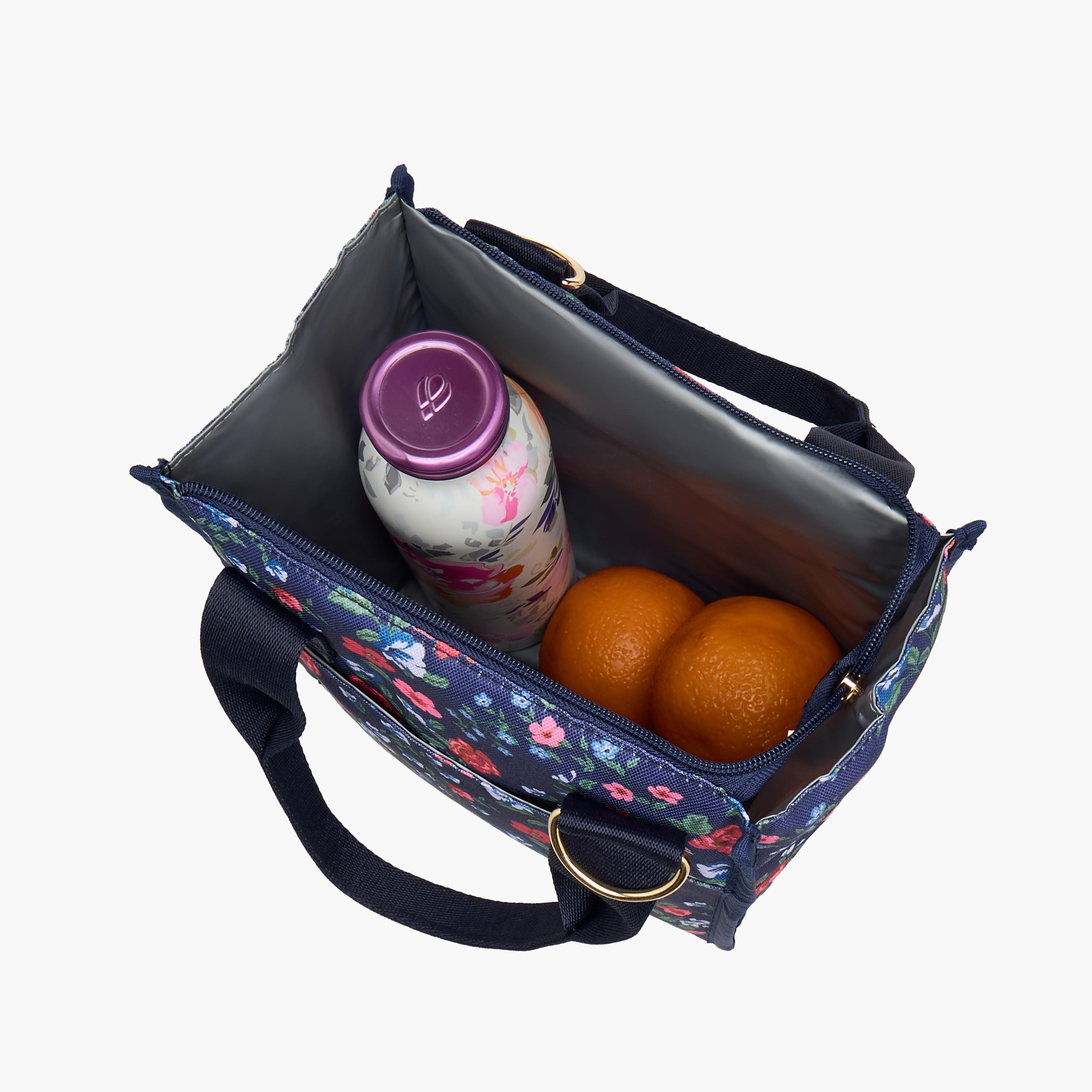 Floral Print Lunch Bag with Adjustable Strap-school-lunchessentials-lunchbags-image-4