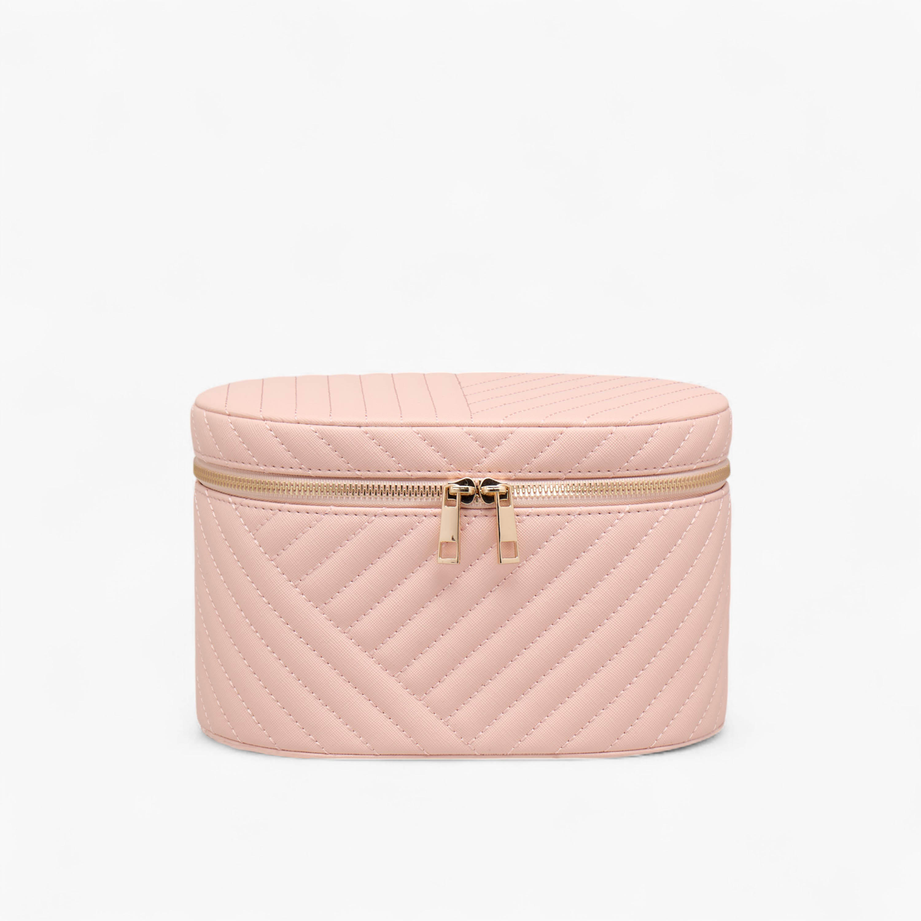 Ellipse Quilted Jewellery Box with Zip Closure-women-watchesandjewellery-jewellery-storage-image-2