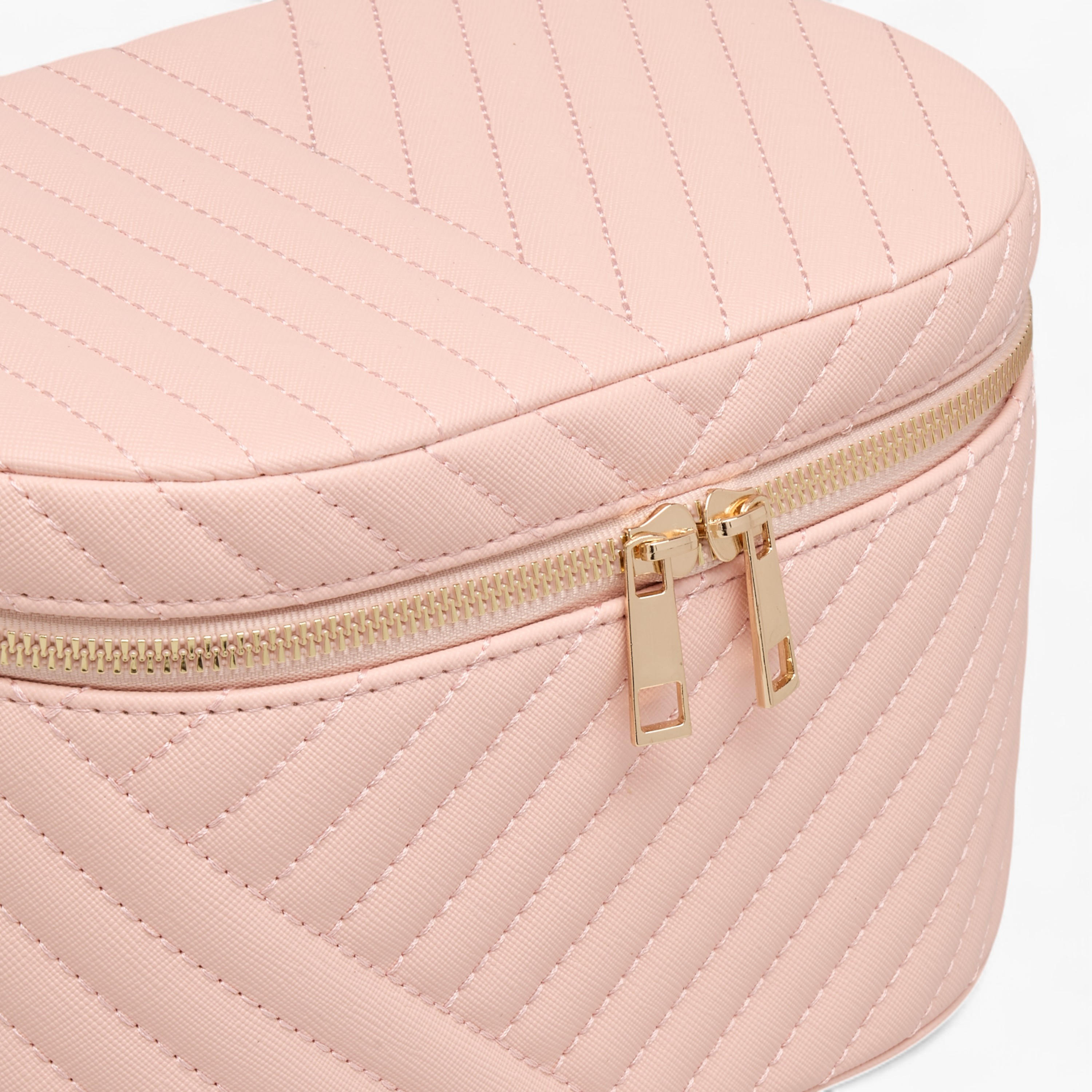 Ellipse Quilted Jewellery Box with Zip Closure-women-watchesandjewellery-jewellery-storage-image-4