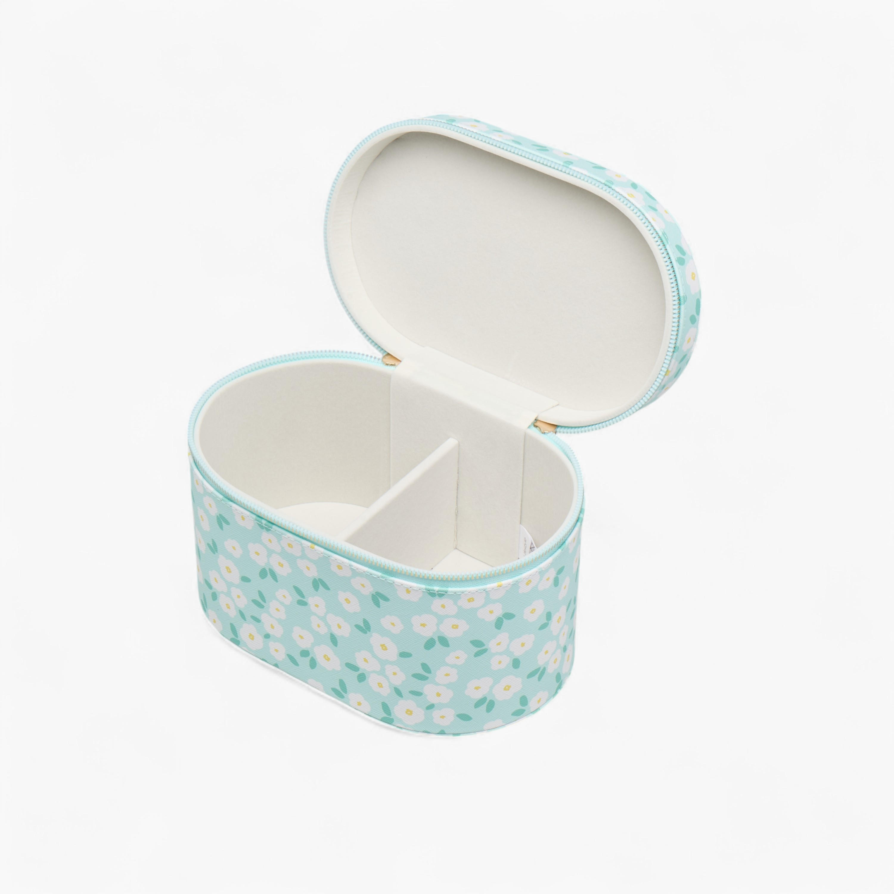 Floral Print Jewellery Box with Zip Closure - 23x15x14 cms-women-watchesandjewellery-jewellery-storage-image-4
