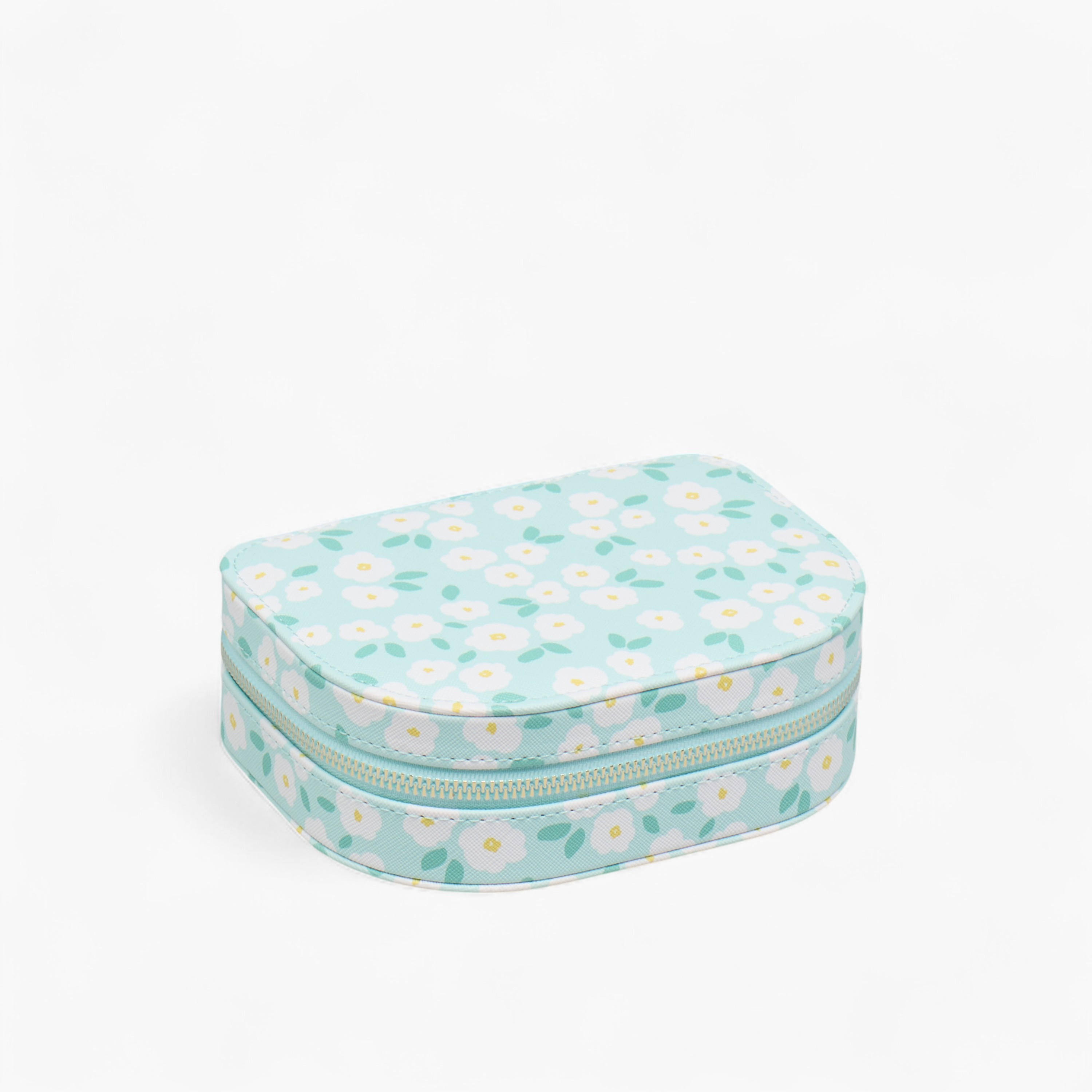 Floral Print Jewellery Box with Zip Closure - 17x6x13 cms-women-watchesandjewellery-jewellery-storage-image-2