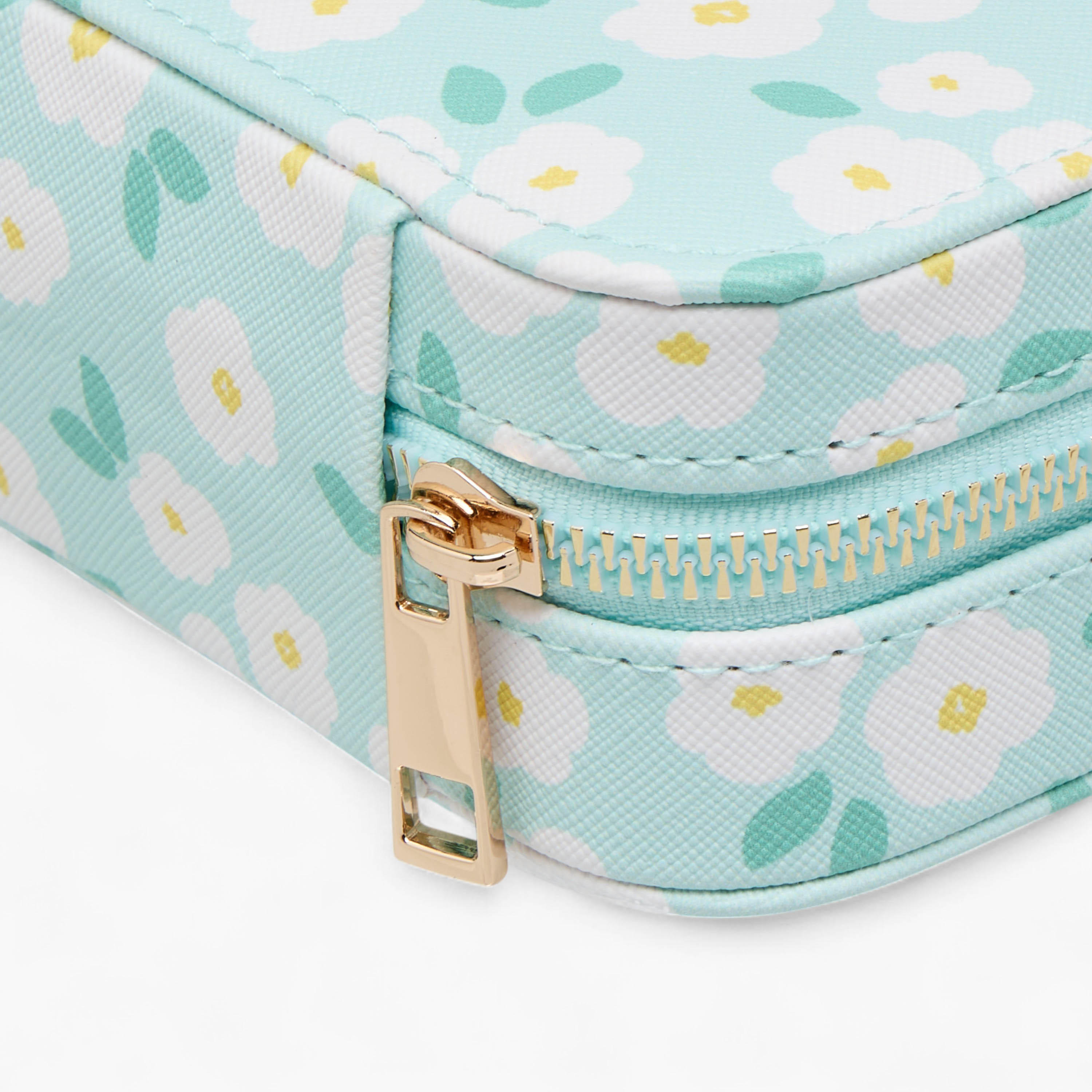 Floral Print Jewellery Box with Zip Closure - 17x6x13 cms-women-watchesandjewellery-jewellery-storage-image-8