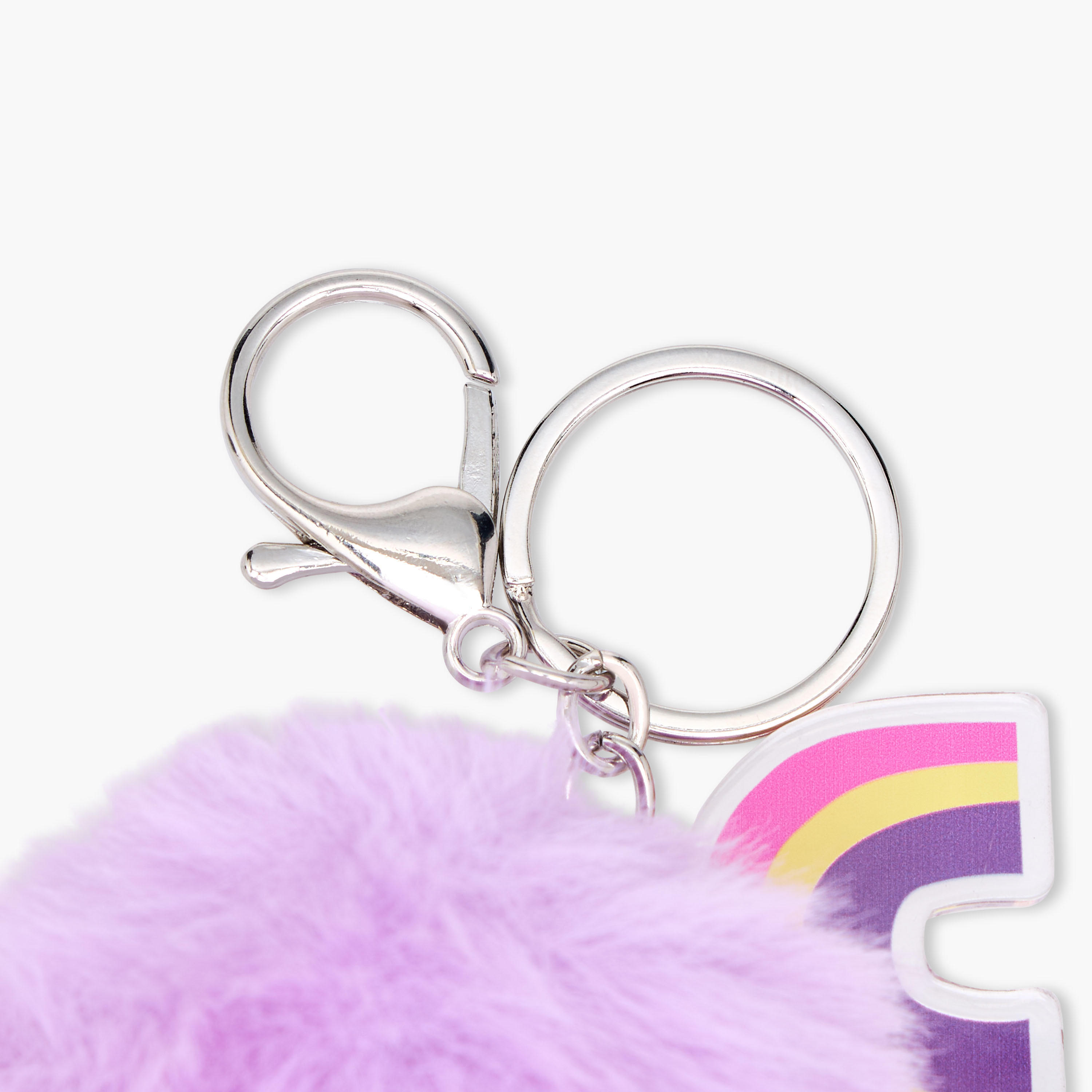 Pom Pom Accent Keychain with Lobster Hook-girls-accessories-keyringsandbagcharms-image-4