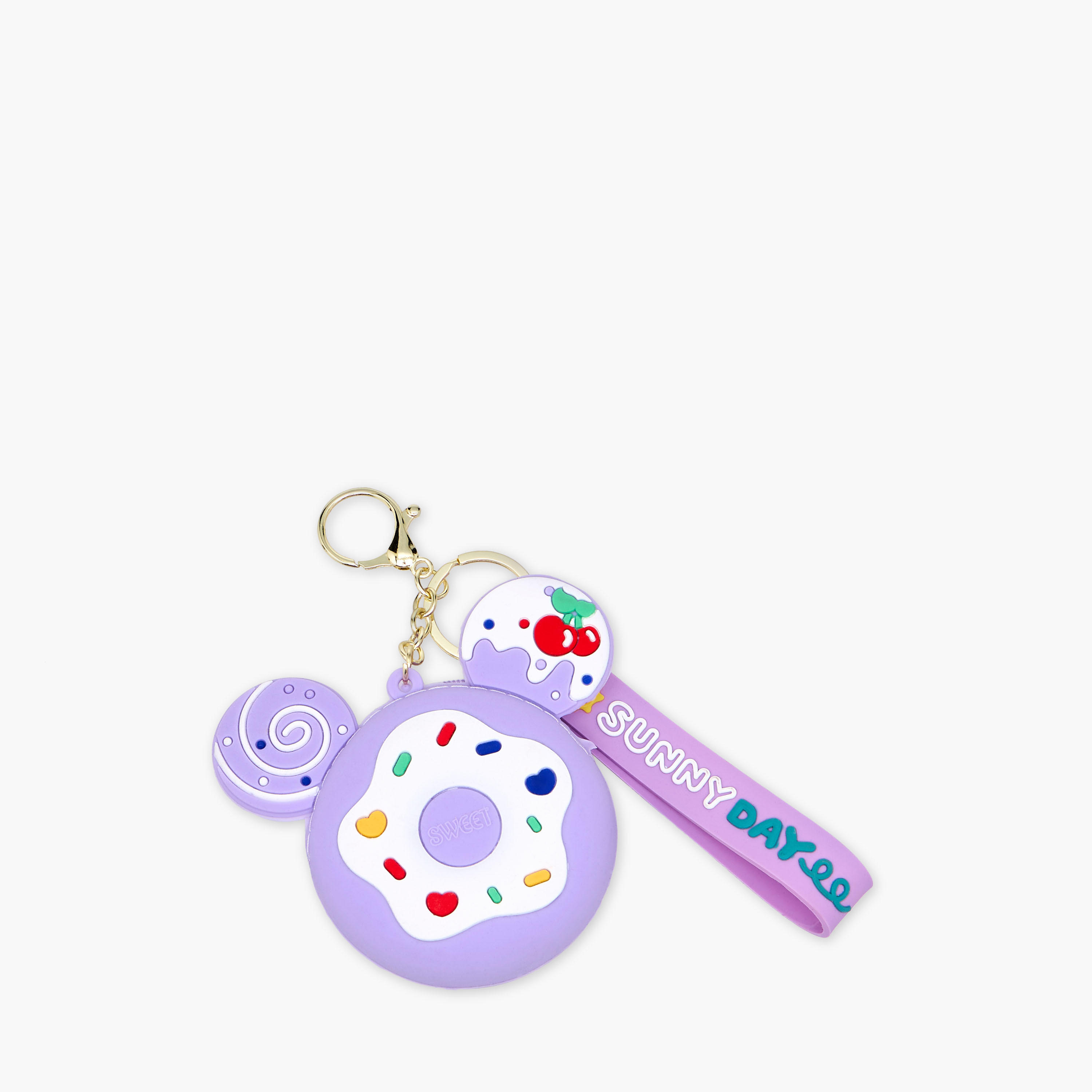 Doughnut Pouch Accent Keychain with Lobster Hook-girls-accessories-keyringsandbagcharms-image-2