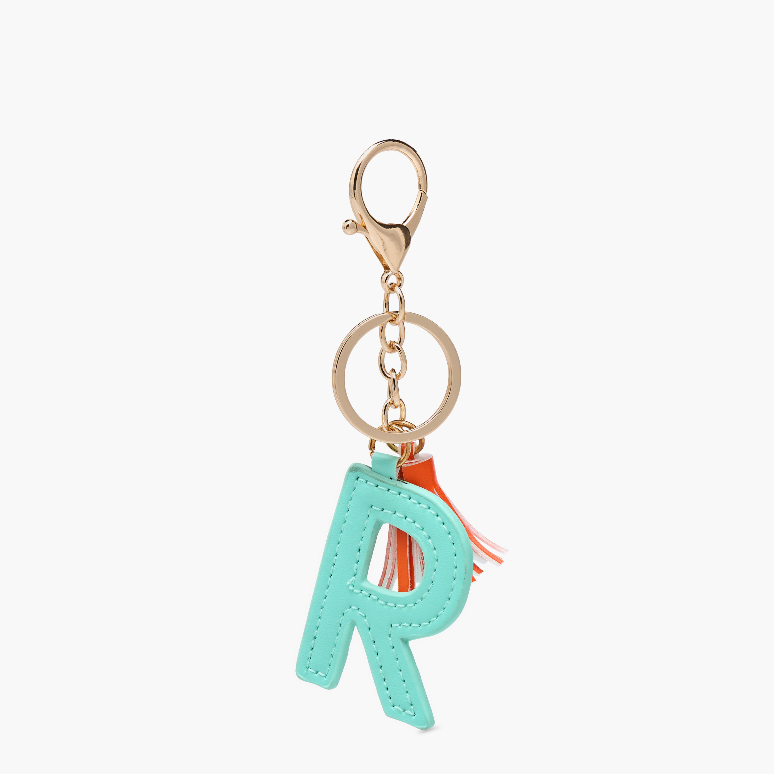 Initial "R" Accent Keychain with Lobster Hook and Tassel Charm-girls-accessories-keyringsandbagcharms-image-1