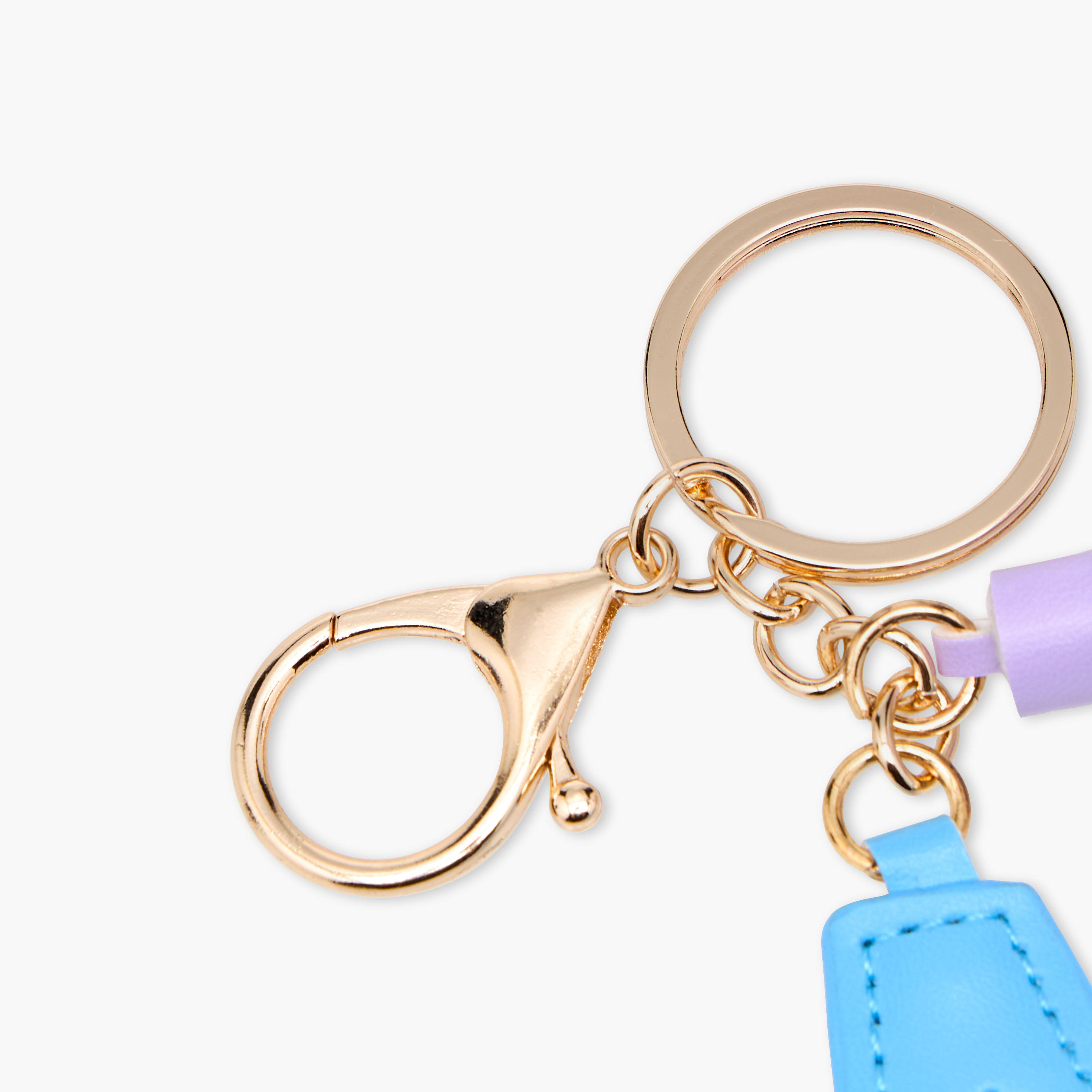Initial "M" Accent Keychain with Lobster Hook and Tassel Charm-girls-accessories-keyringsandbagcharms-image-4