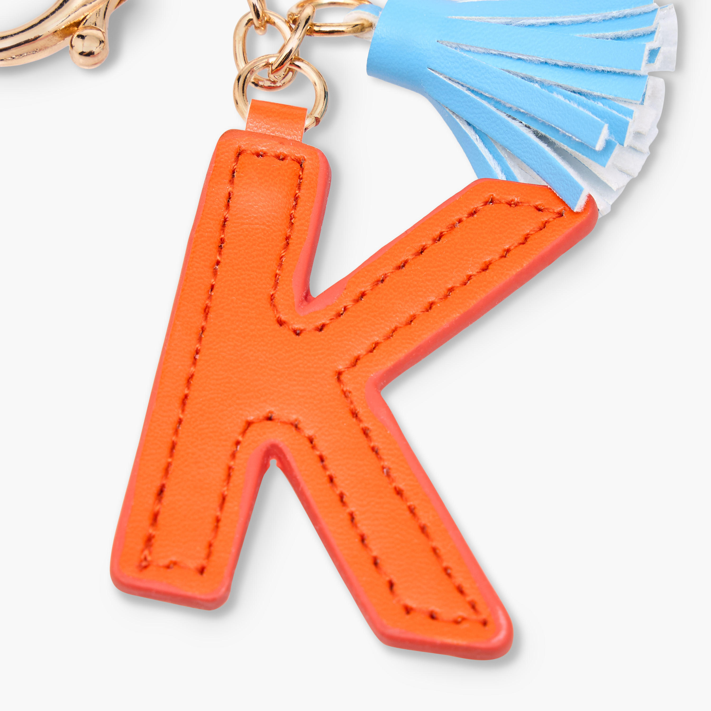 Initial "K" Accent Keychain with Lobster Hook and Tassel Charm-girls-accessories-keyringsandbagcharms-image-3