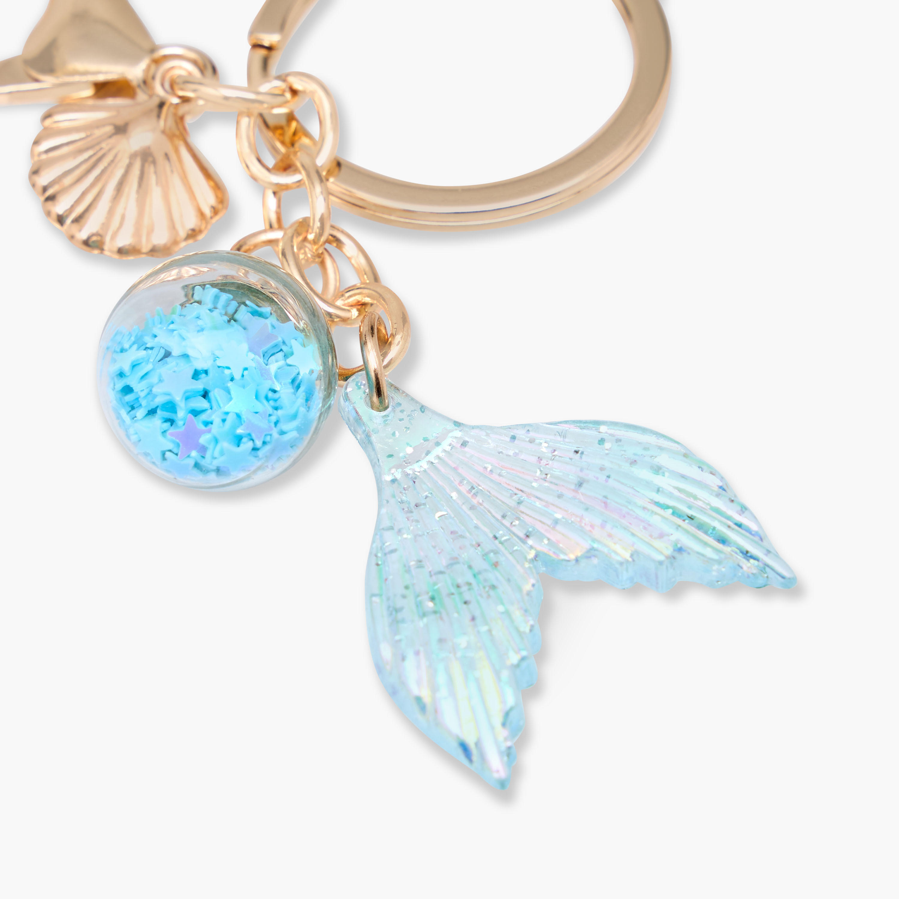 Mermaid Tail Accent Keychain with Lobster Hook-girls-accessories-keyringsandbagcharms-image-3