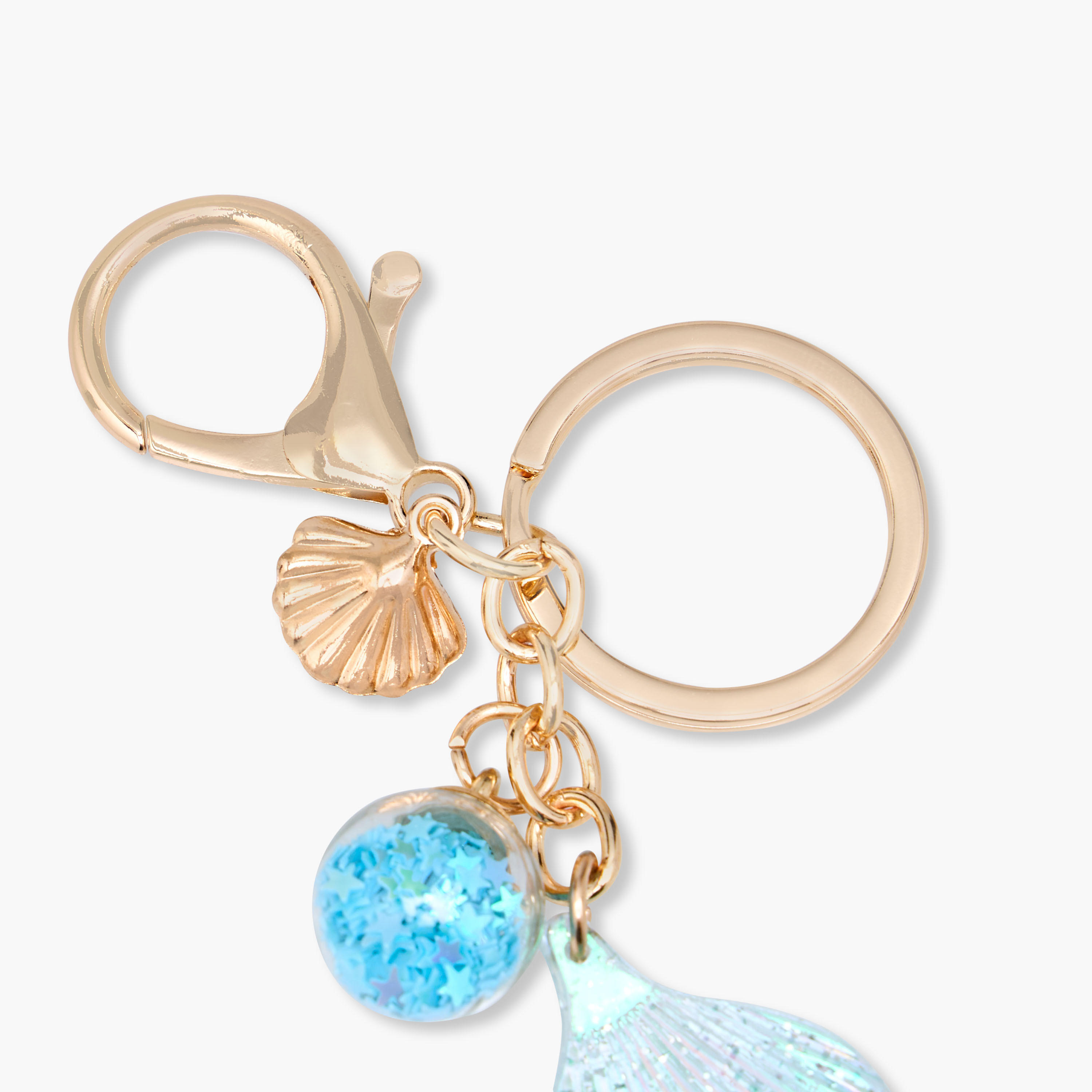 Mermaid Tail Accent Keychain with Lobster Hook-girls-accessories-keyringsandbagcharms-image-4