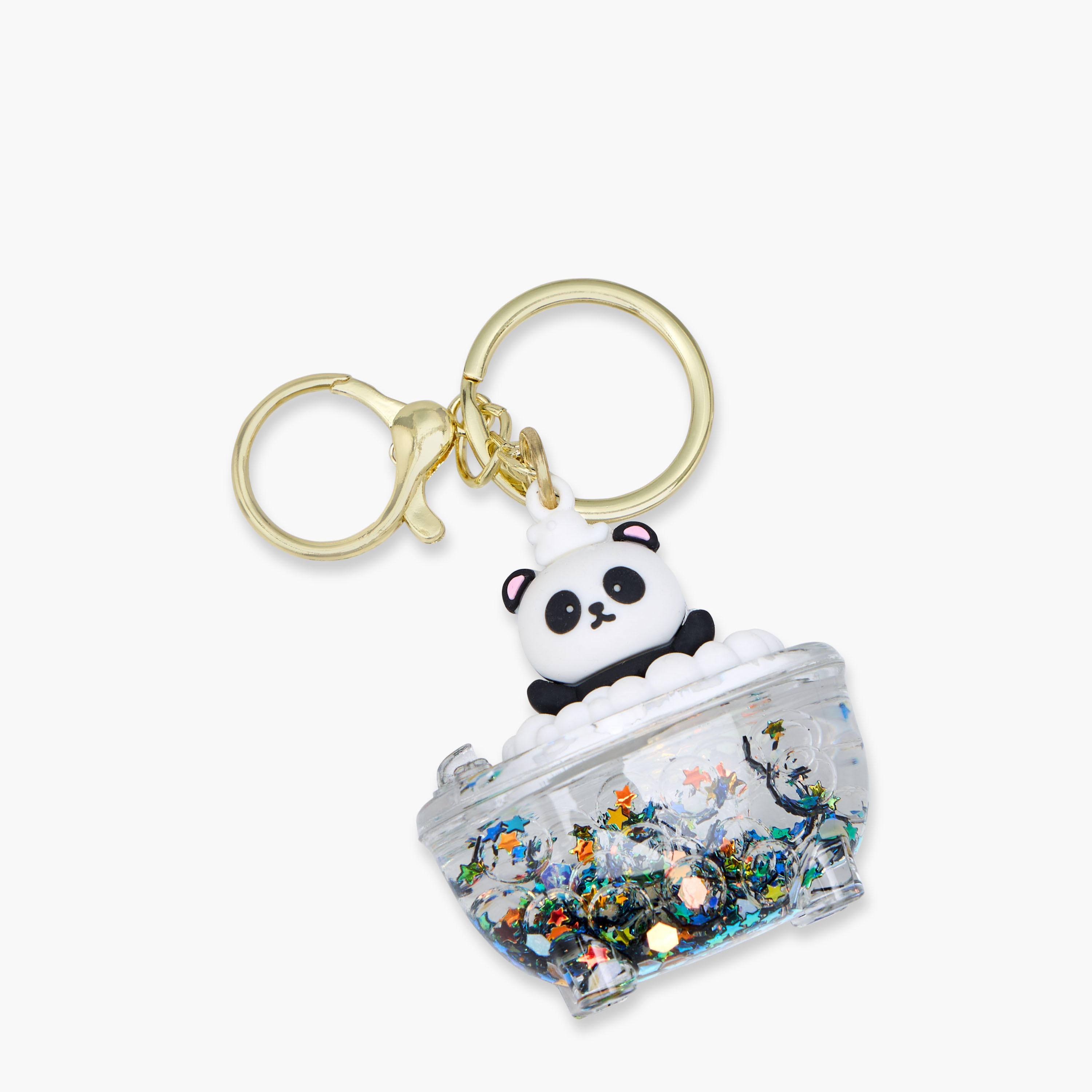 Panda with Bubbles Accent Keychain with Lobster Hook-girls-accessories-keyringsandbagcharms-image-2