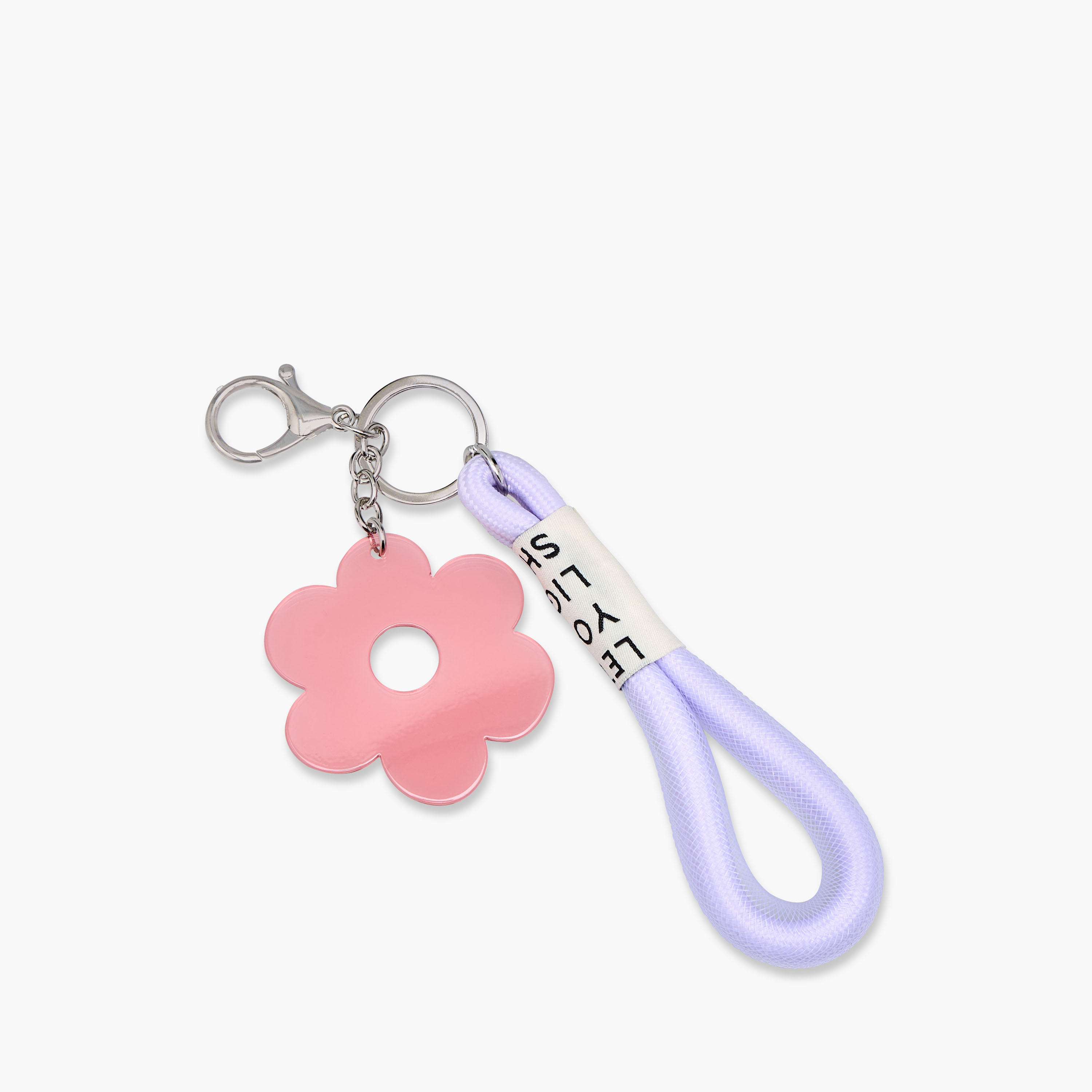 Flower Charm Keyring with Strap and Lobster Hook-girls-accessories-keyringsandbagcharms-image-1