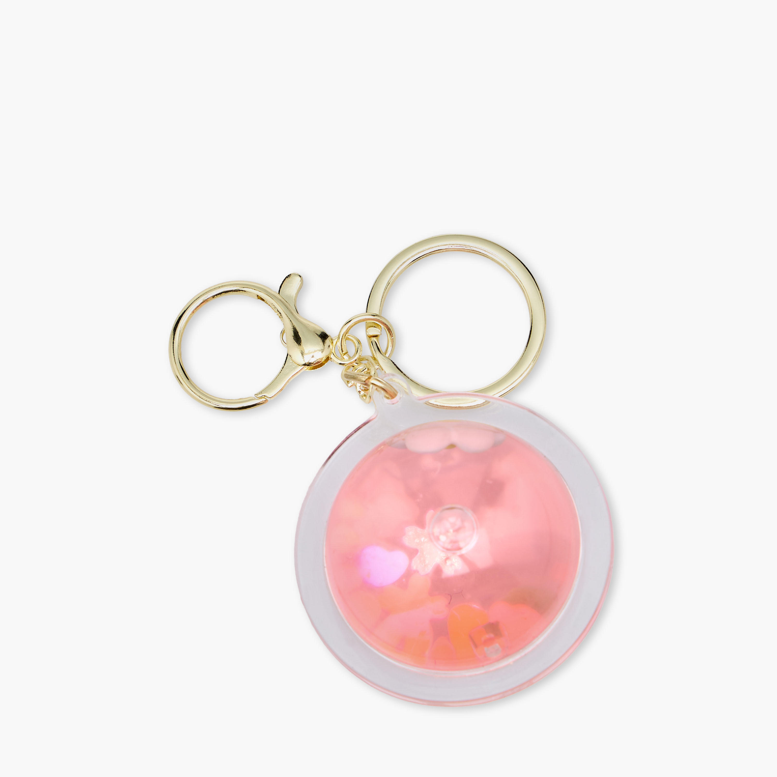 Floral Liquid Keyring with Lobster Hook-girls-accessories-keyringsandbagcharms-image-2