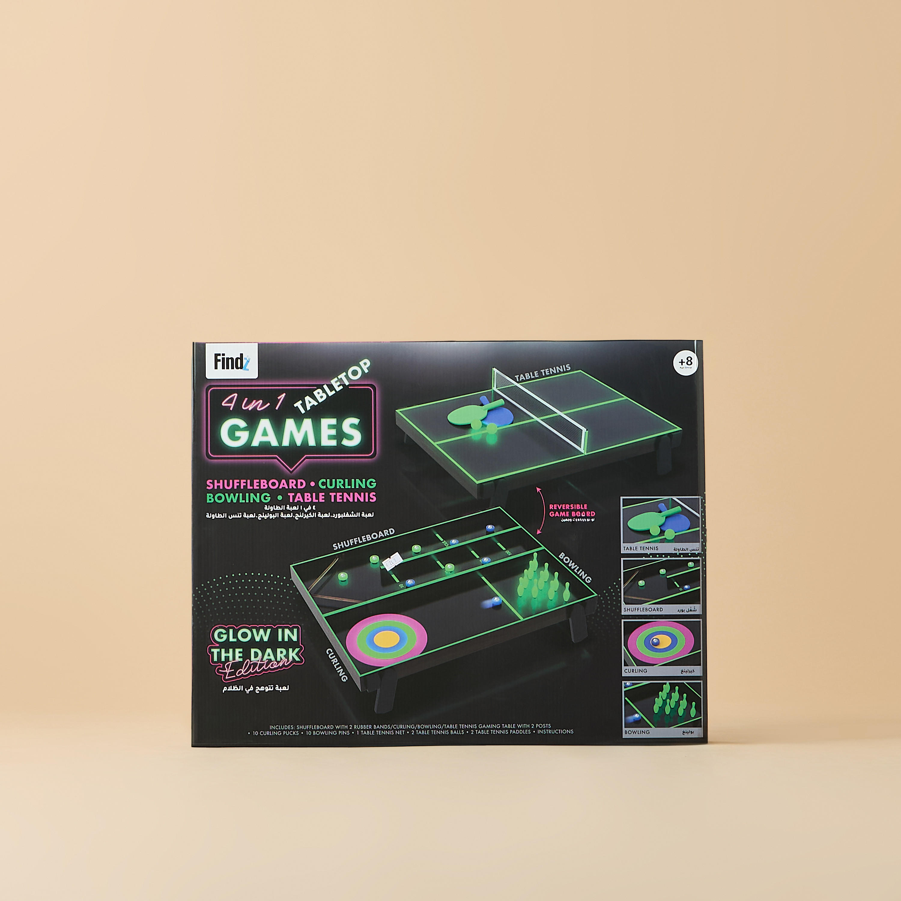 Findz 4-In-1 Glow In the Dark Tabletop Game Set-school-stationery-accessories-image-8